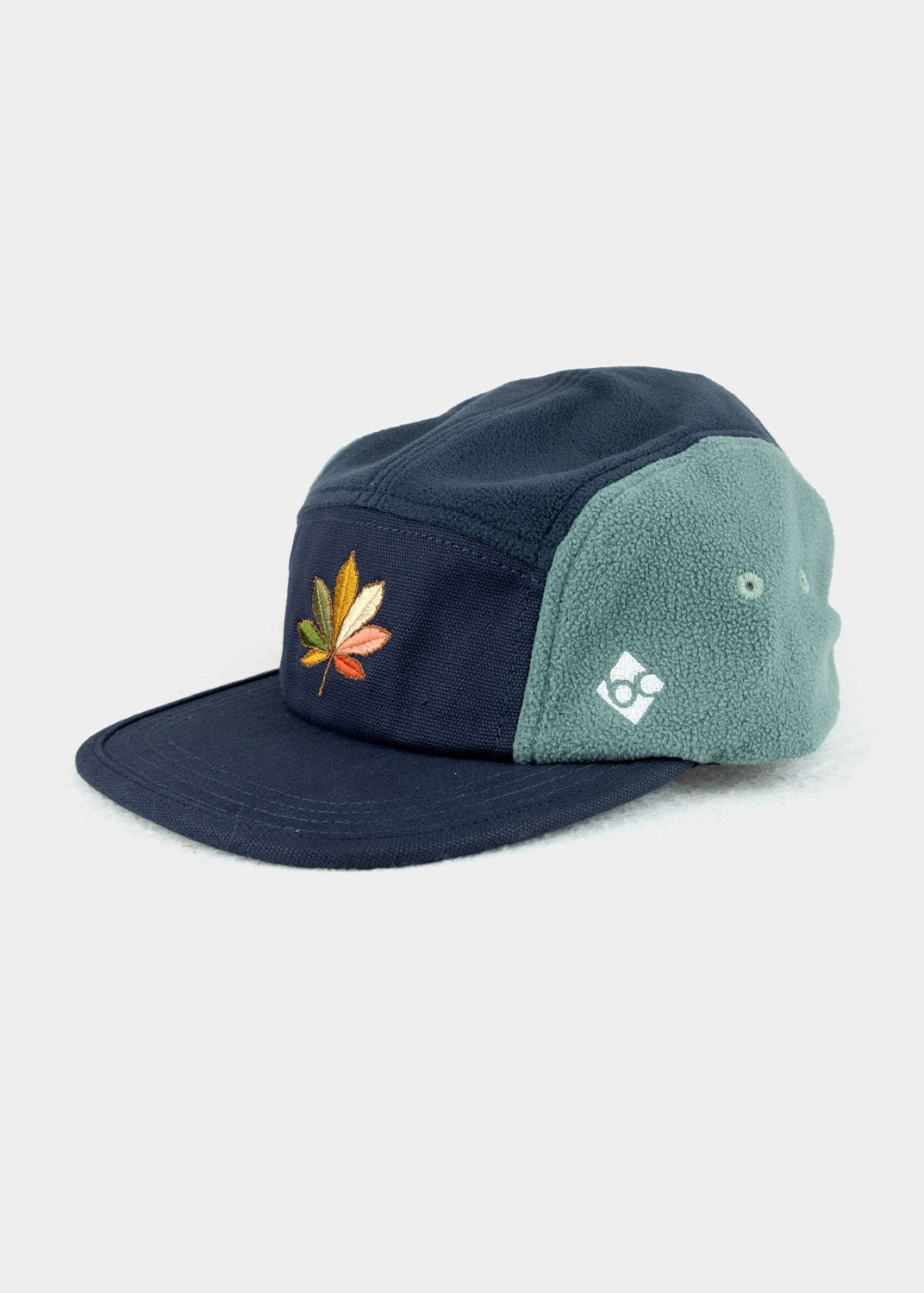 Cap "Kastanienlaub" - blaugrün (5-Panel)