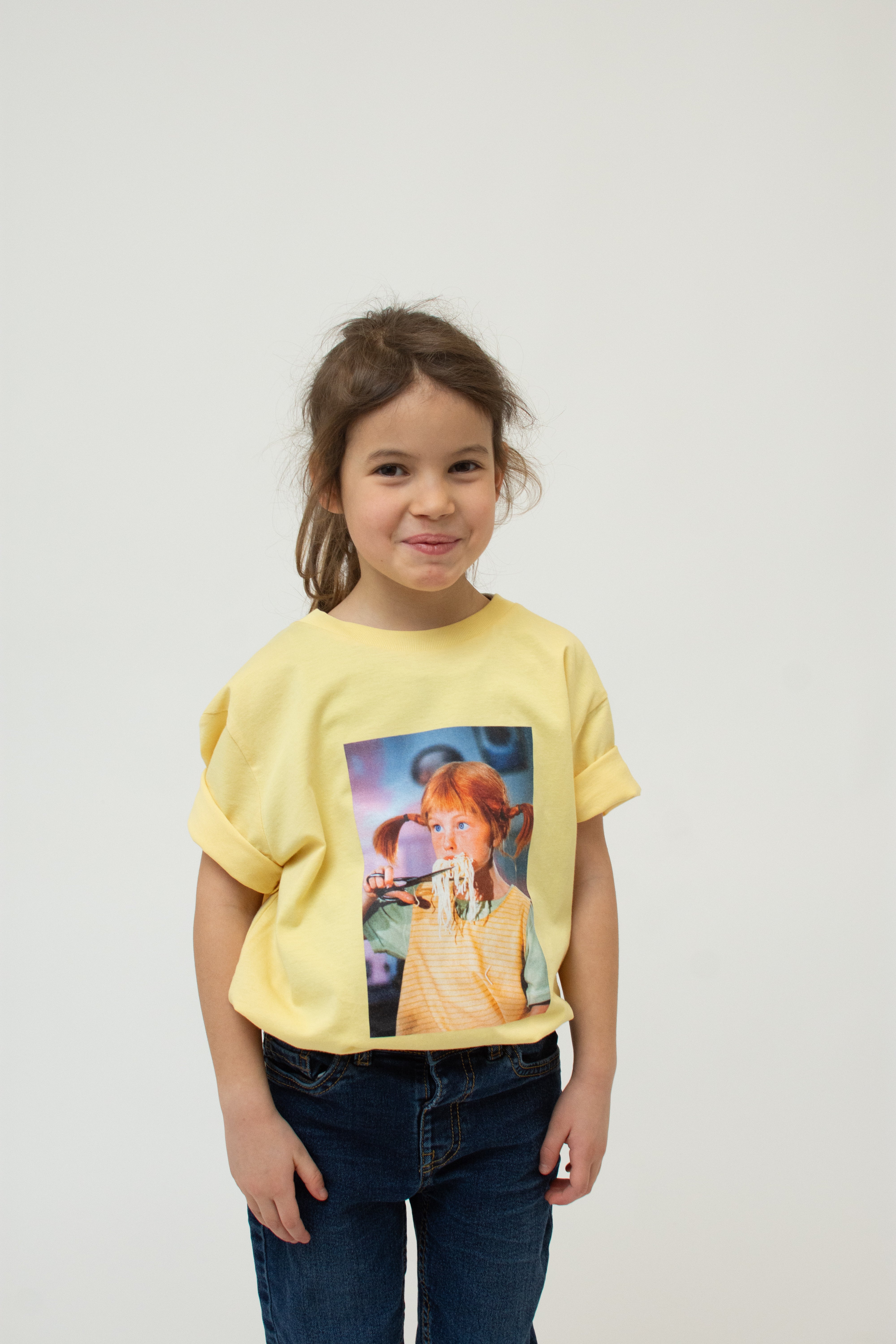 T-Shirt "Nudelparty" - gelb (Kinder)