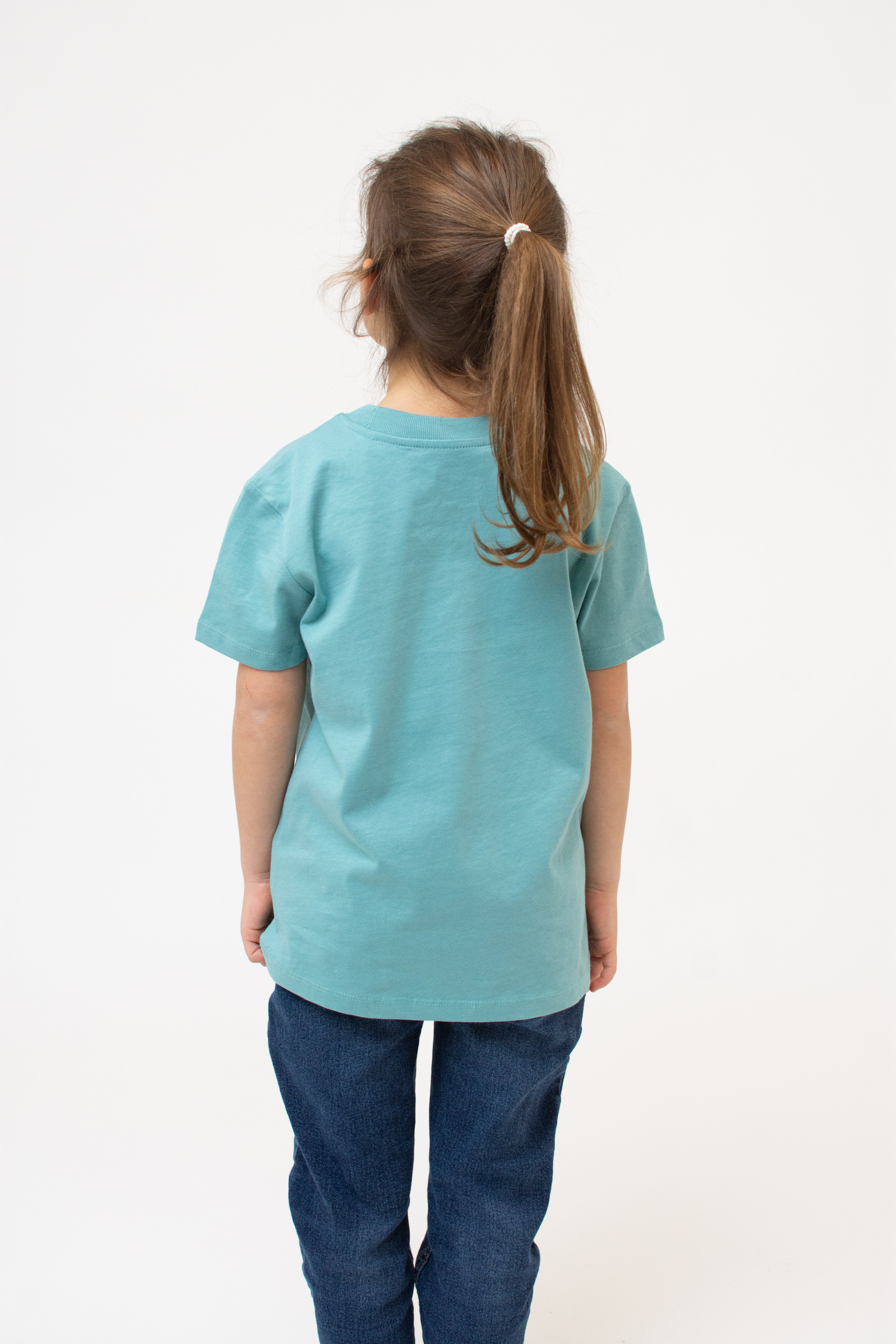 T-Shirt "Schlümpfe: Schwammerlschirm" - blaugrün (Kinder)