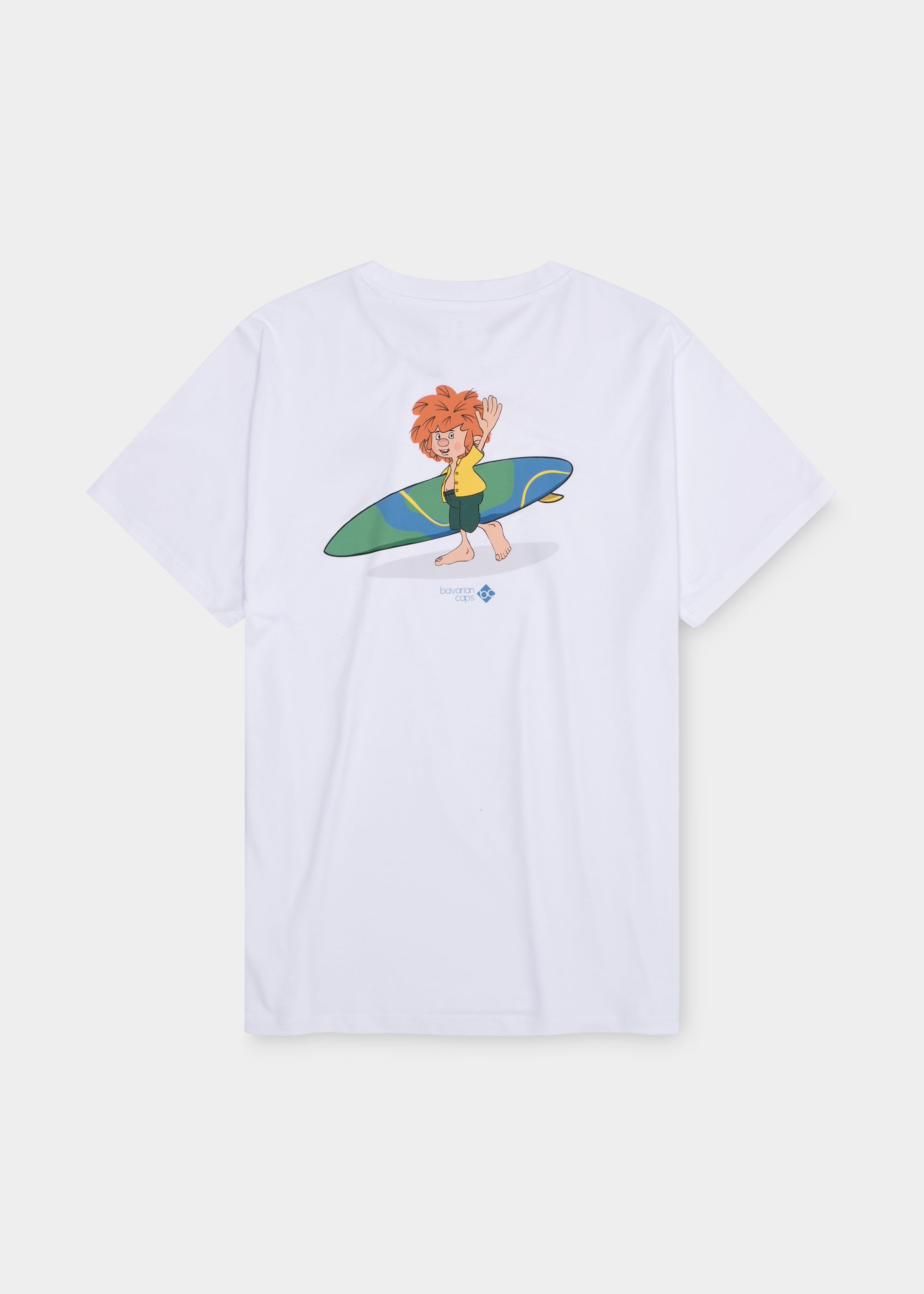 T-Shirt "Pumuckl surft" - weiß