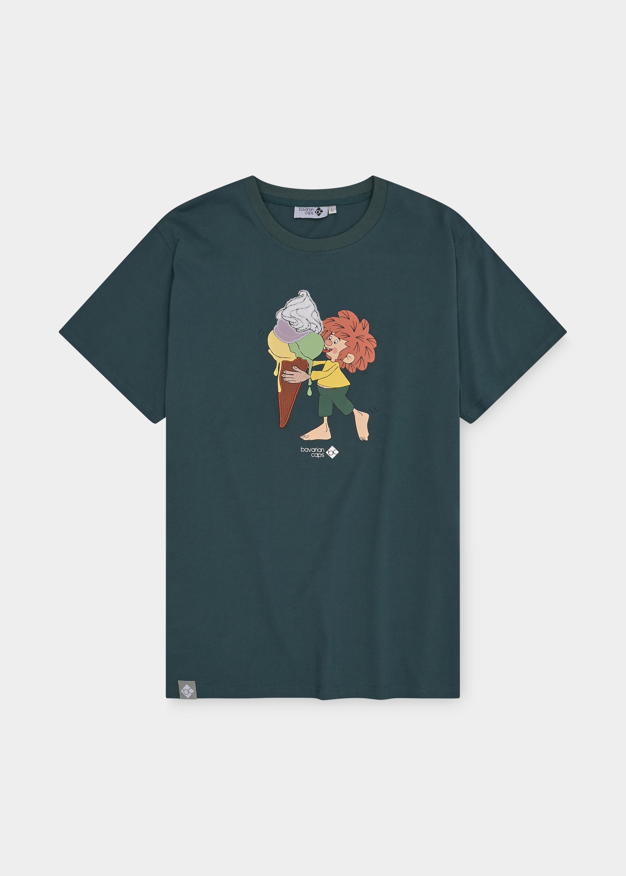 T-Shirt "Pumuckl Schleckeis" - dunkelgrün
