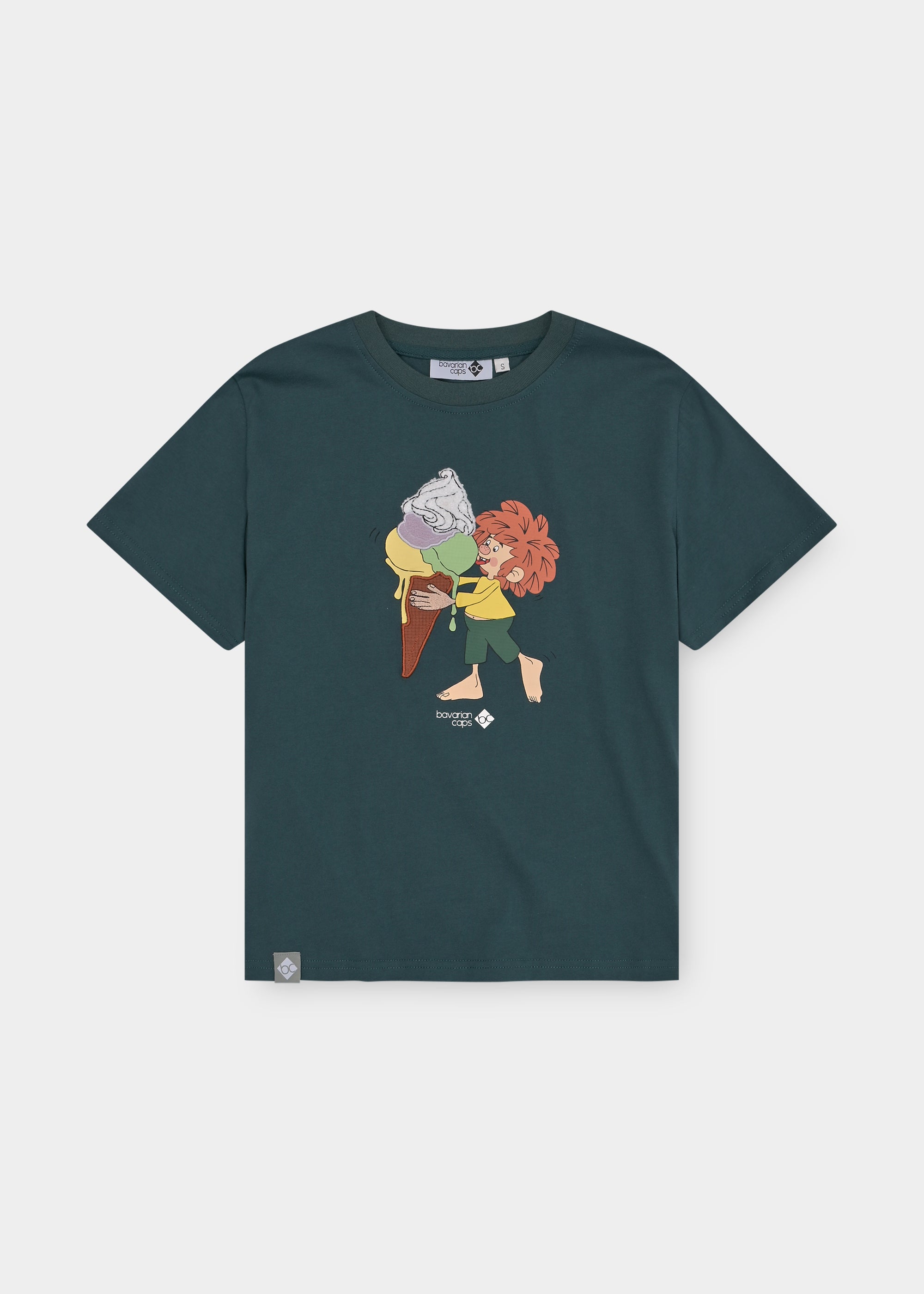 T-Shirt "Pumuckl Schleckeis" - dunkelgrün, Damen