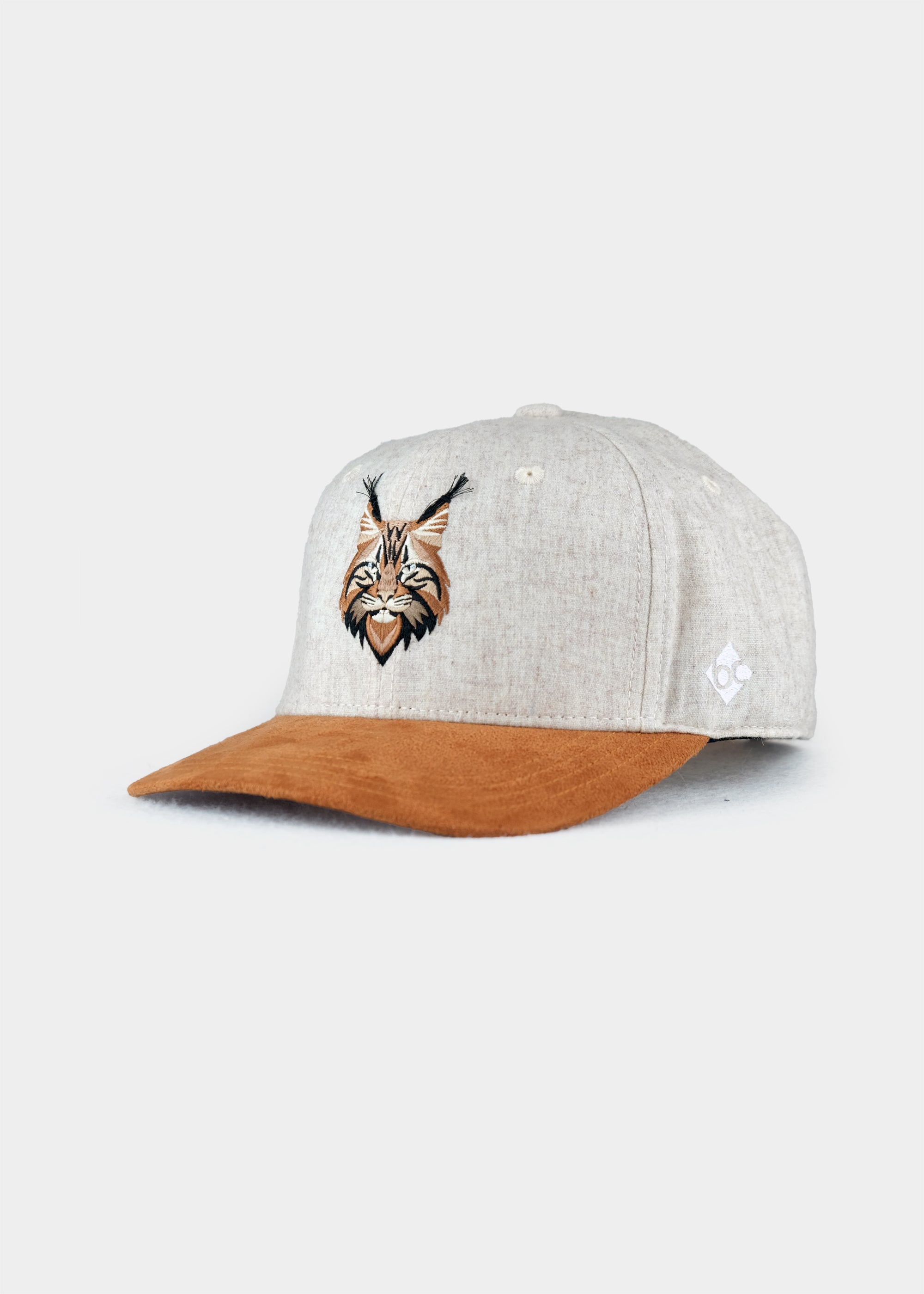 Cap "Luchs" - creme-meliert (Halfcurved)