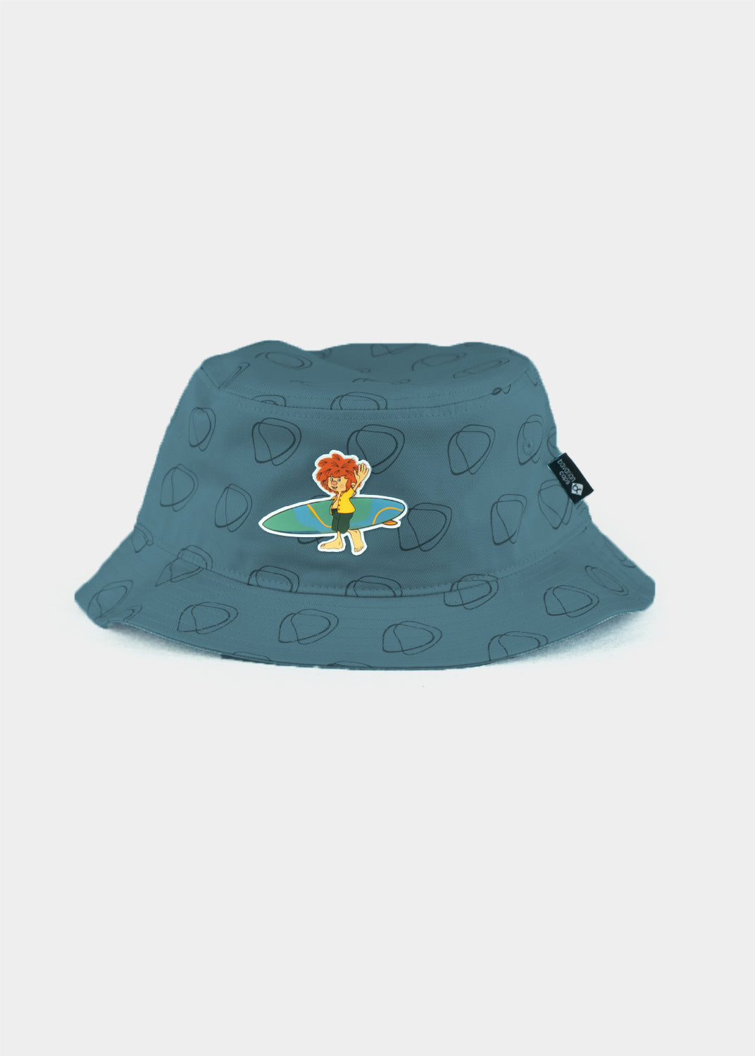 Bucket Hat "Pumuckl surft" - ozeanblau