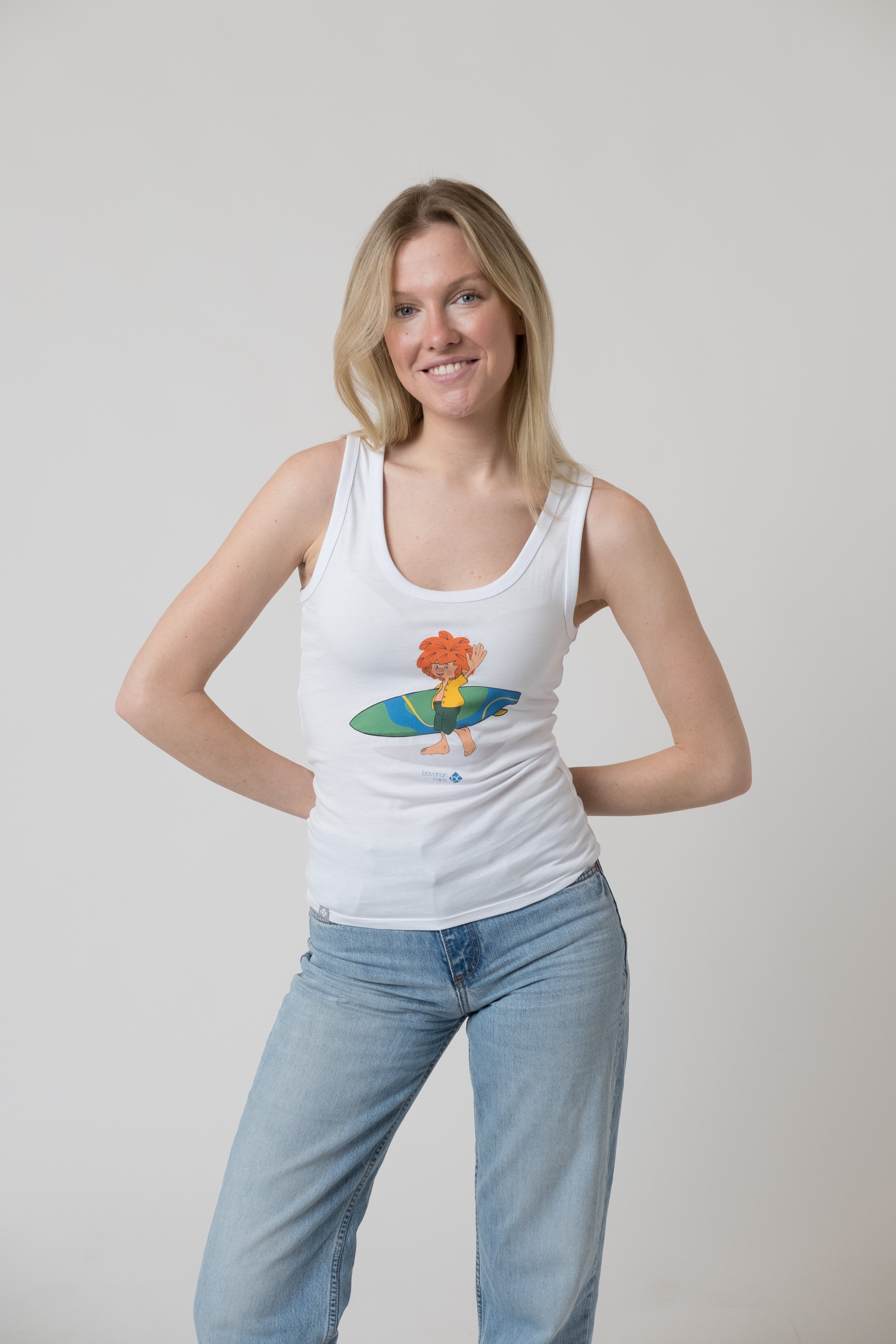 Top "Pumuckl surft" - weiß