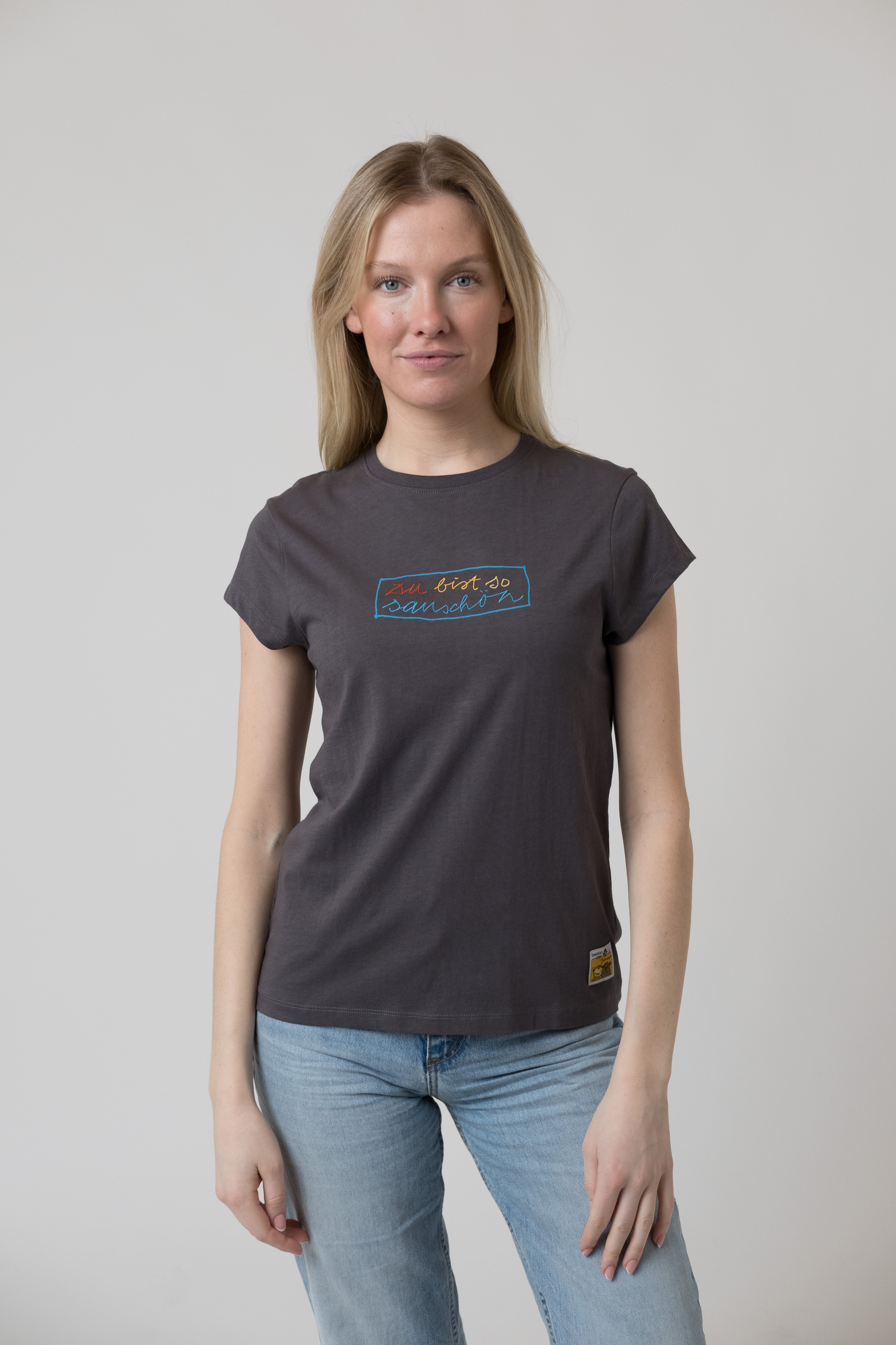 T-Shirt "Sauschön" - dunkelgrau