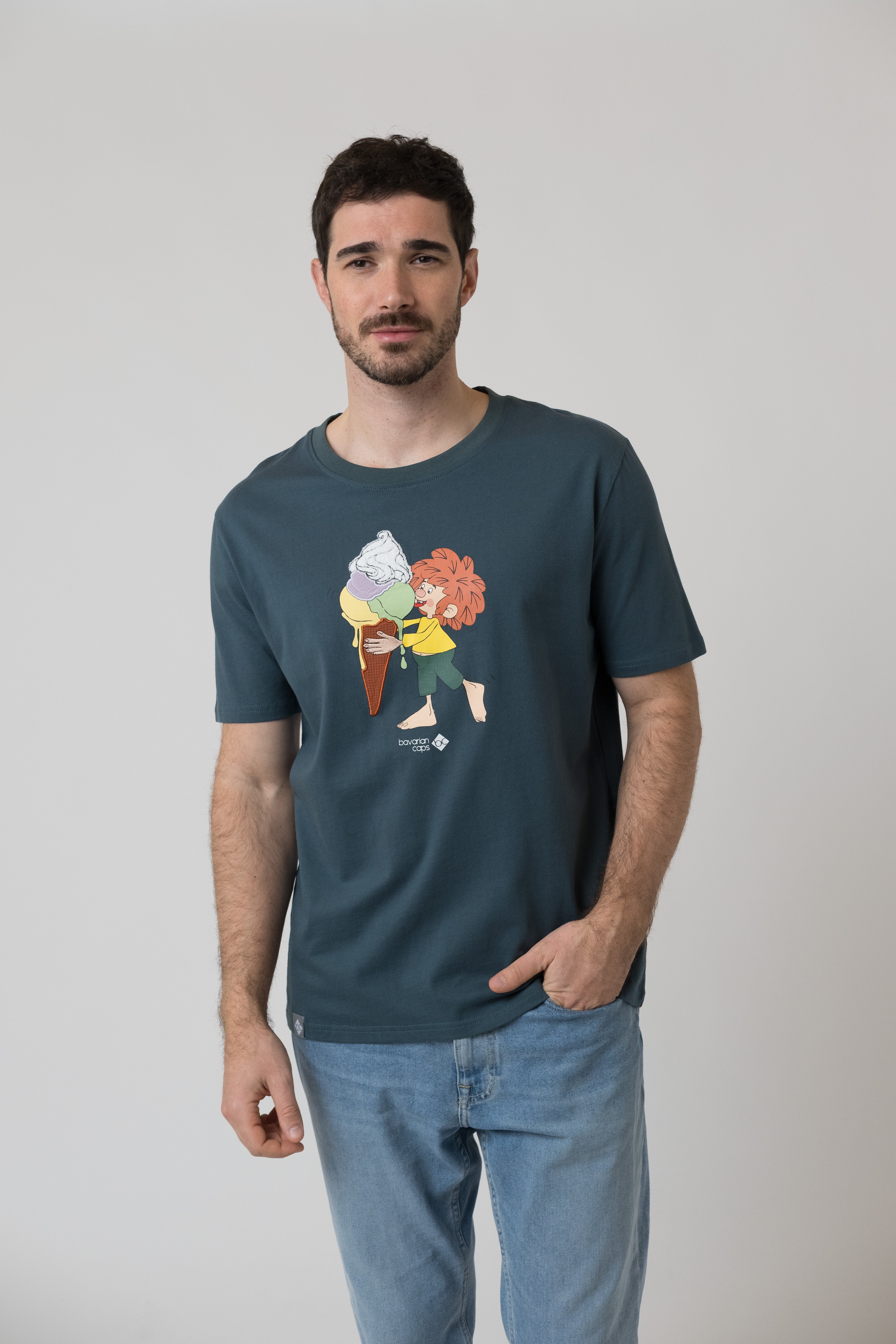 T-Shirt "Pumuckl Schleckeis" - dunkelgrün