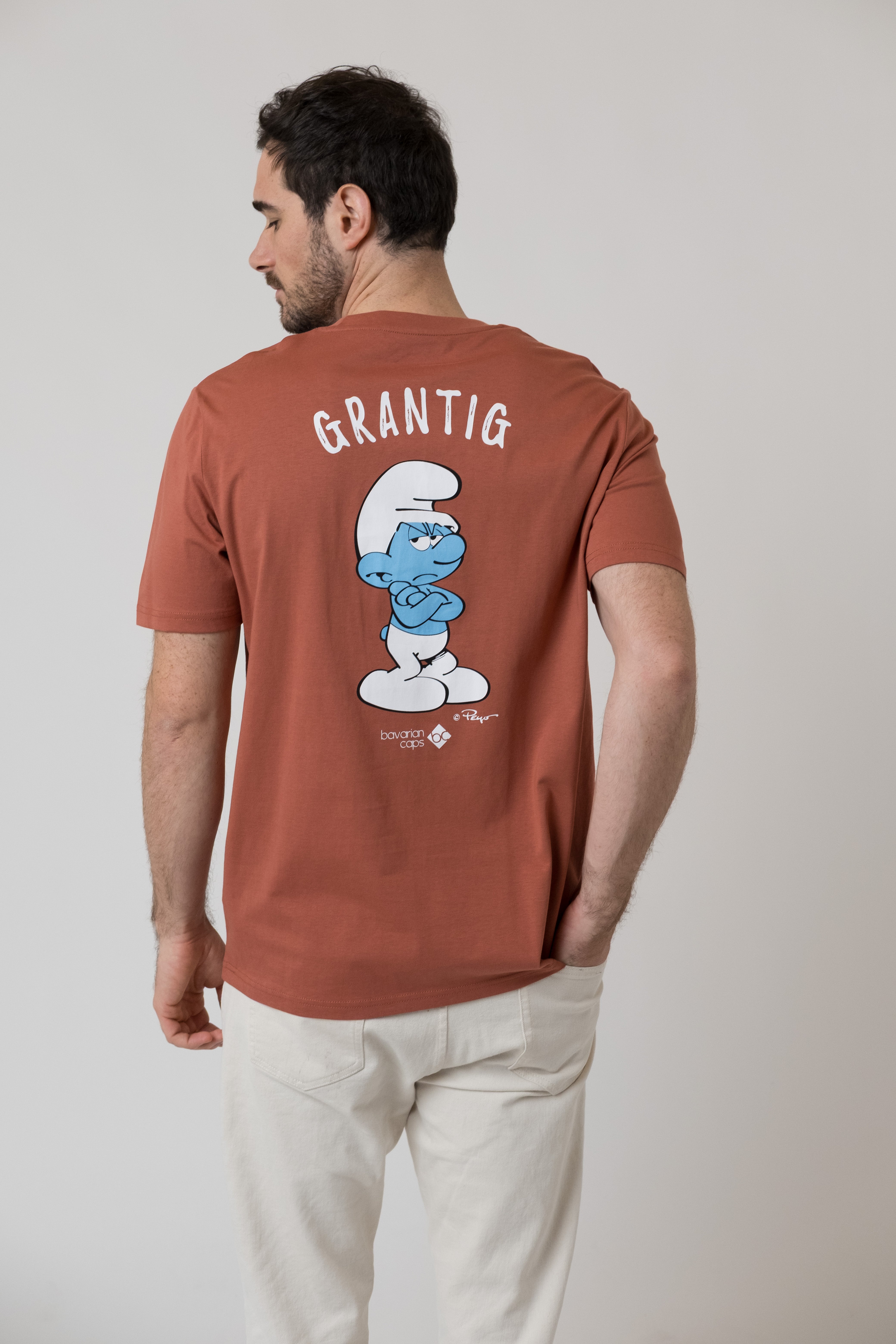 T-Shirt "Grantler Klub: Muffi" - rotbraun