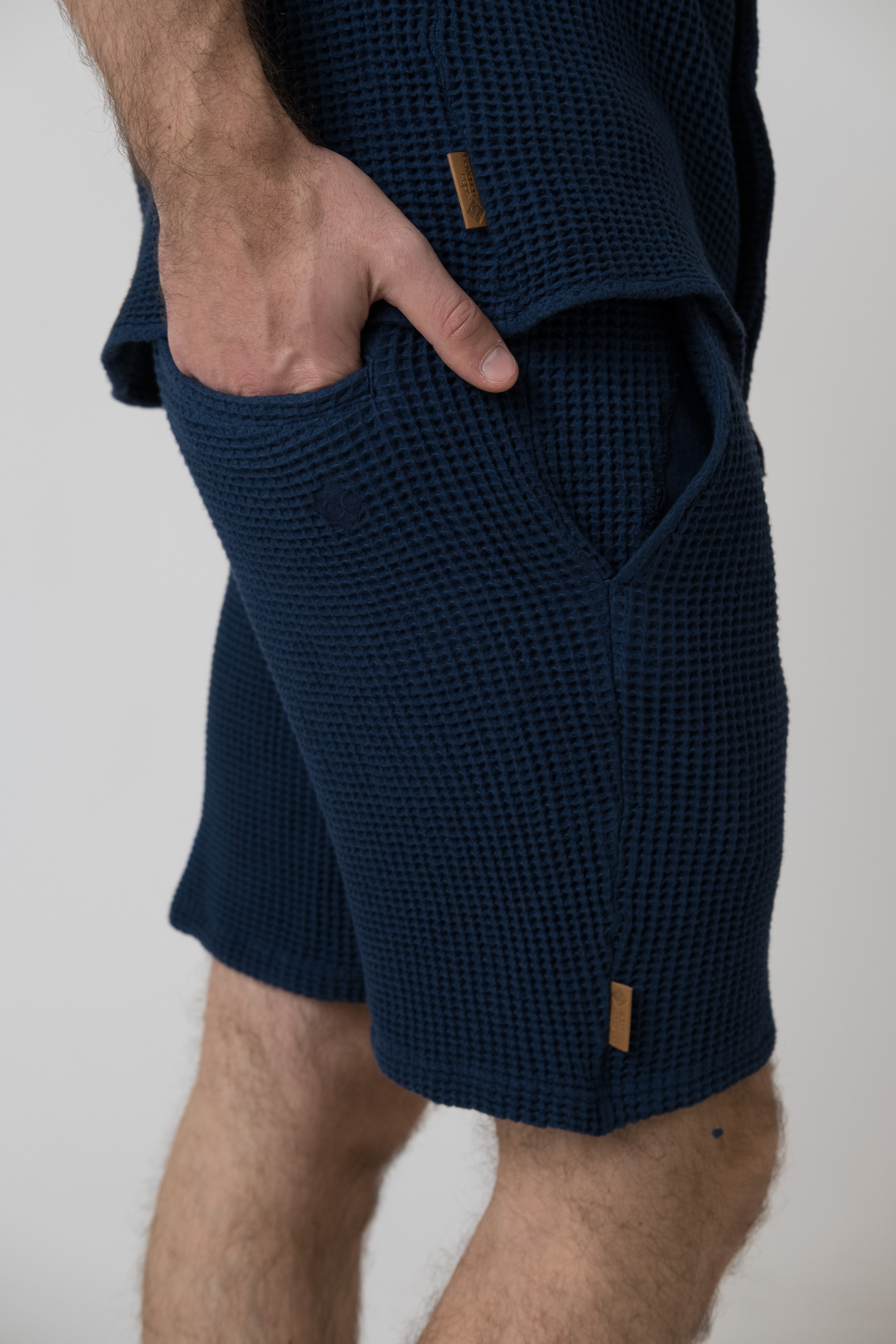 Short "Edelweiß Waffle" - dunkelblau