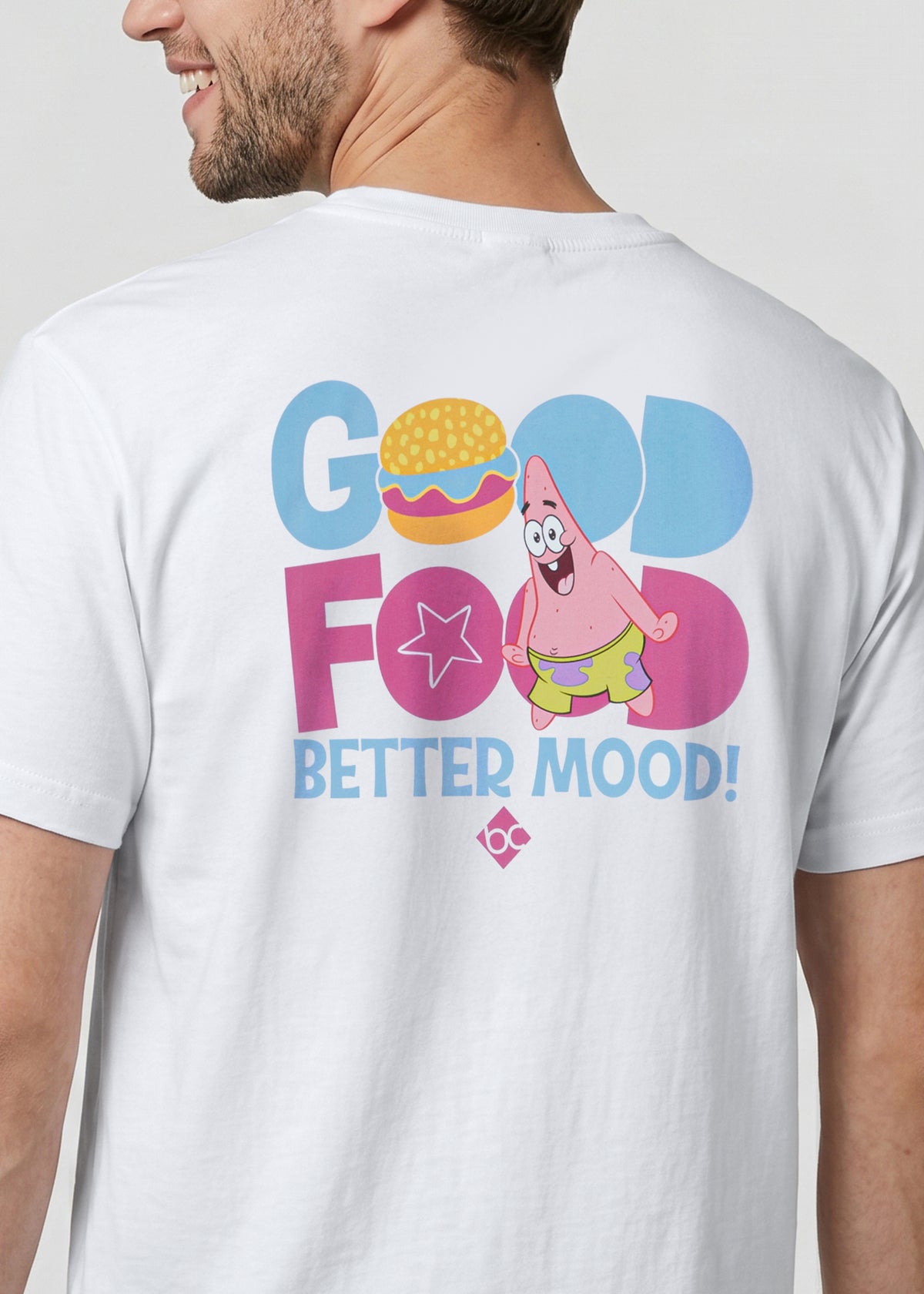 T-Shirt "SpongeBob: Patrick, Food Mood" - weiß
