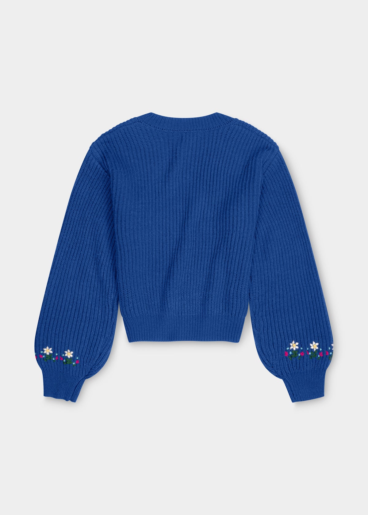 Strickcardigan "Eisblume" - königsblau