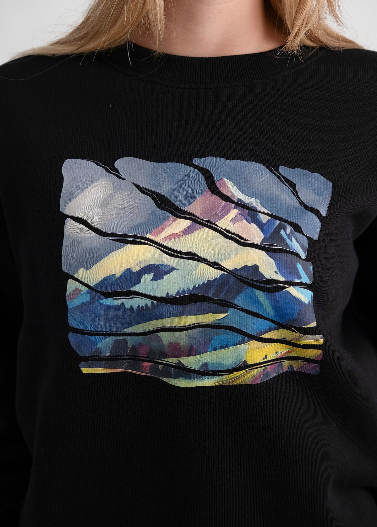 Sweater "Wintergipfel" - schwarz