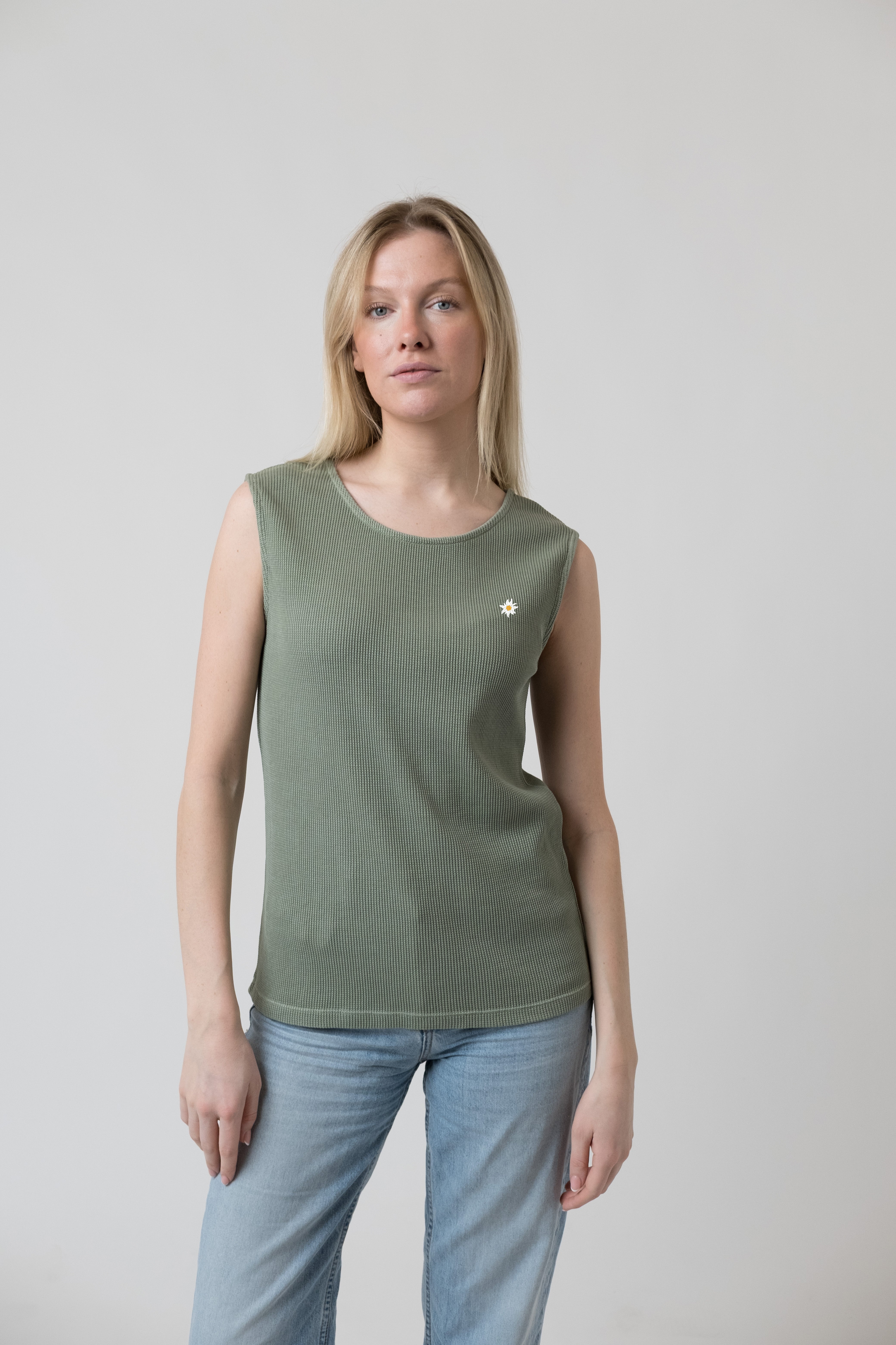 Top "Edelweiß" - grüngrau