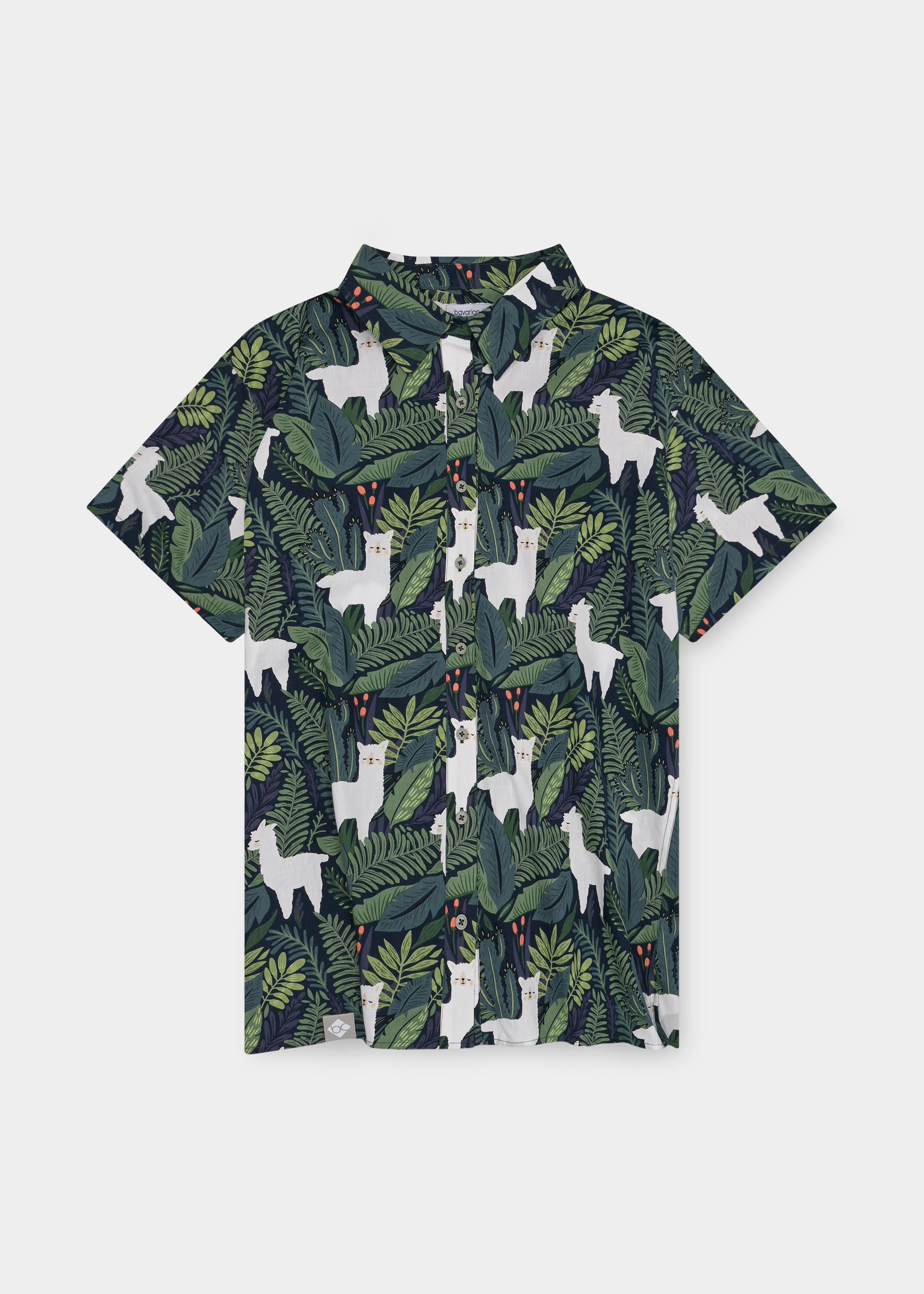 Hemd "Alpaka" - dunkelblau/grün