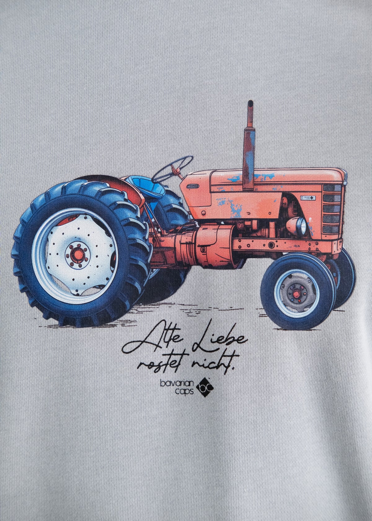 Hoodie "Alte Liebe" - blaugrau