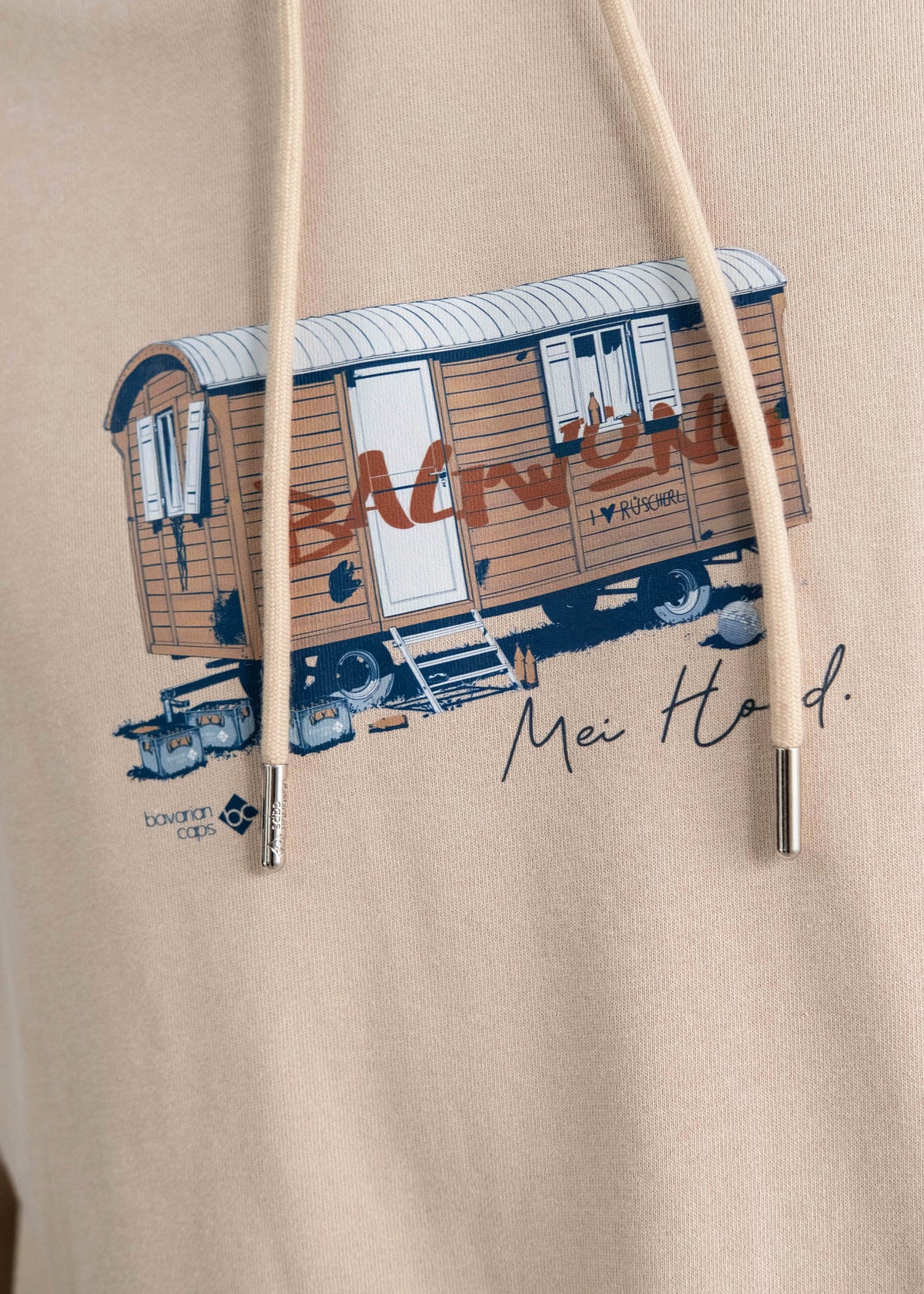Hoodie "Bauwong" - beige (washed)