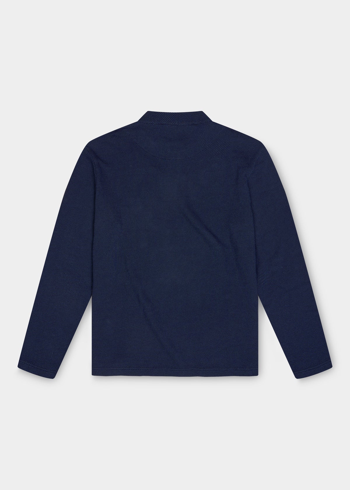 Poloshirt "Edelweiß Feinstrick Langarm" - dunkelblau