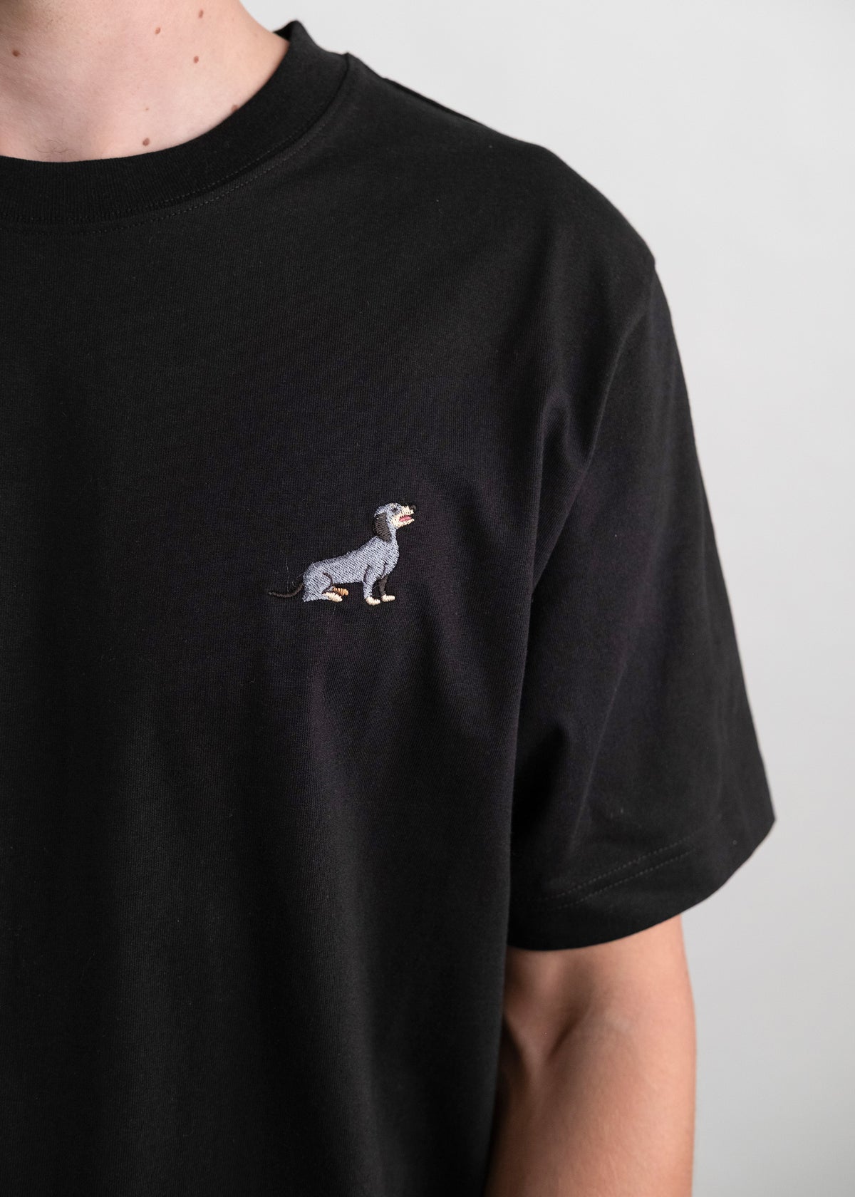 T-Shirt "Dackel" - schwarz