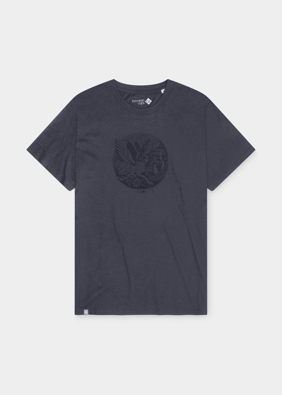 T-Shirt "Woipadinga Linoprint" - anthrazit