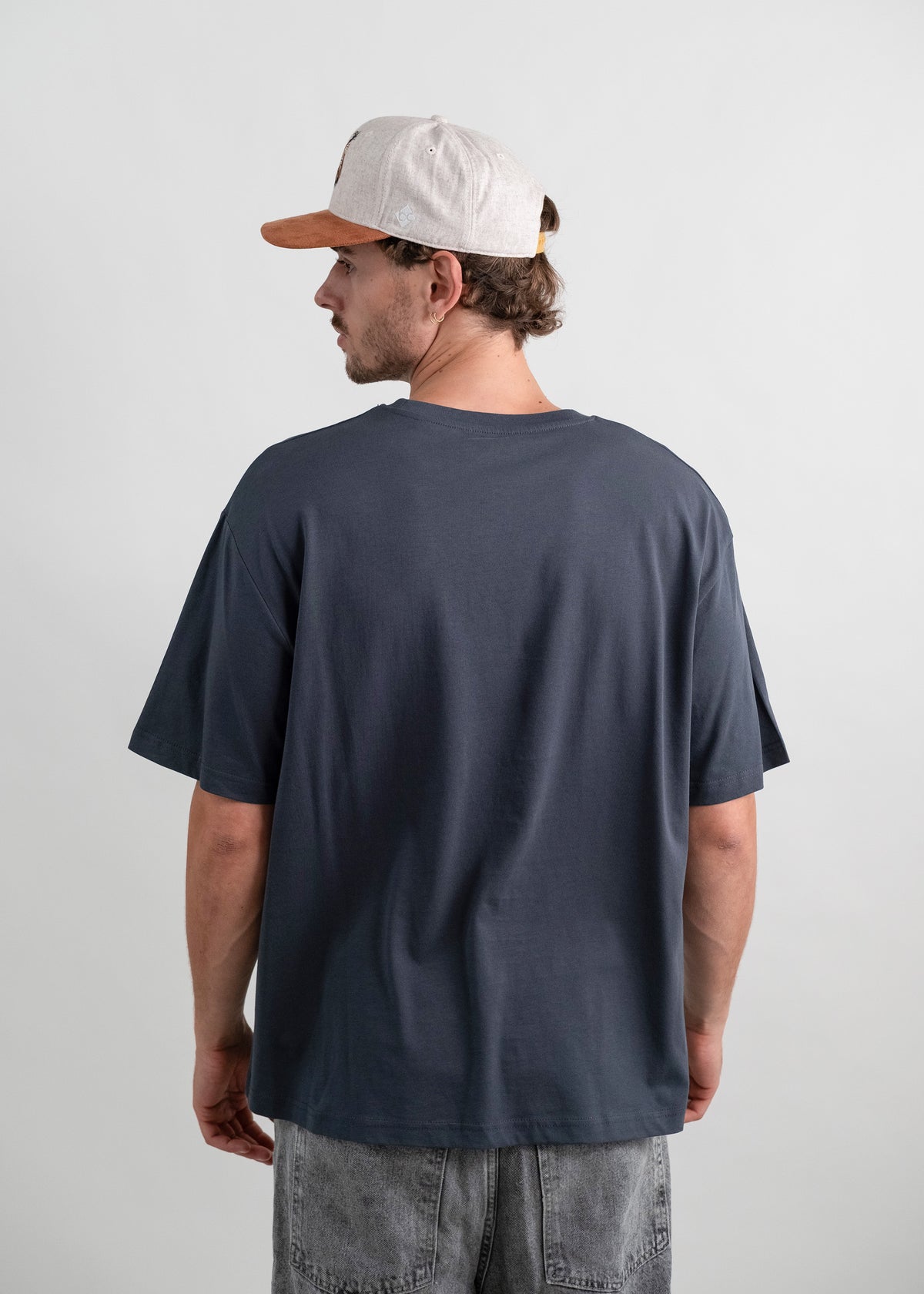 T-Shirt "Woipadinga Linoprint" - anthrazit