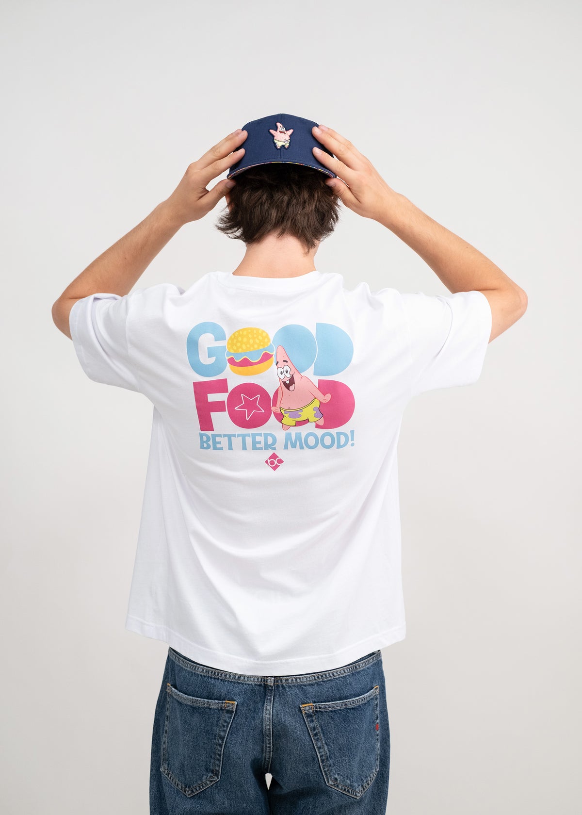 T-Shirt "SpongeBob: Patrick, Food Mood" - weiß