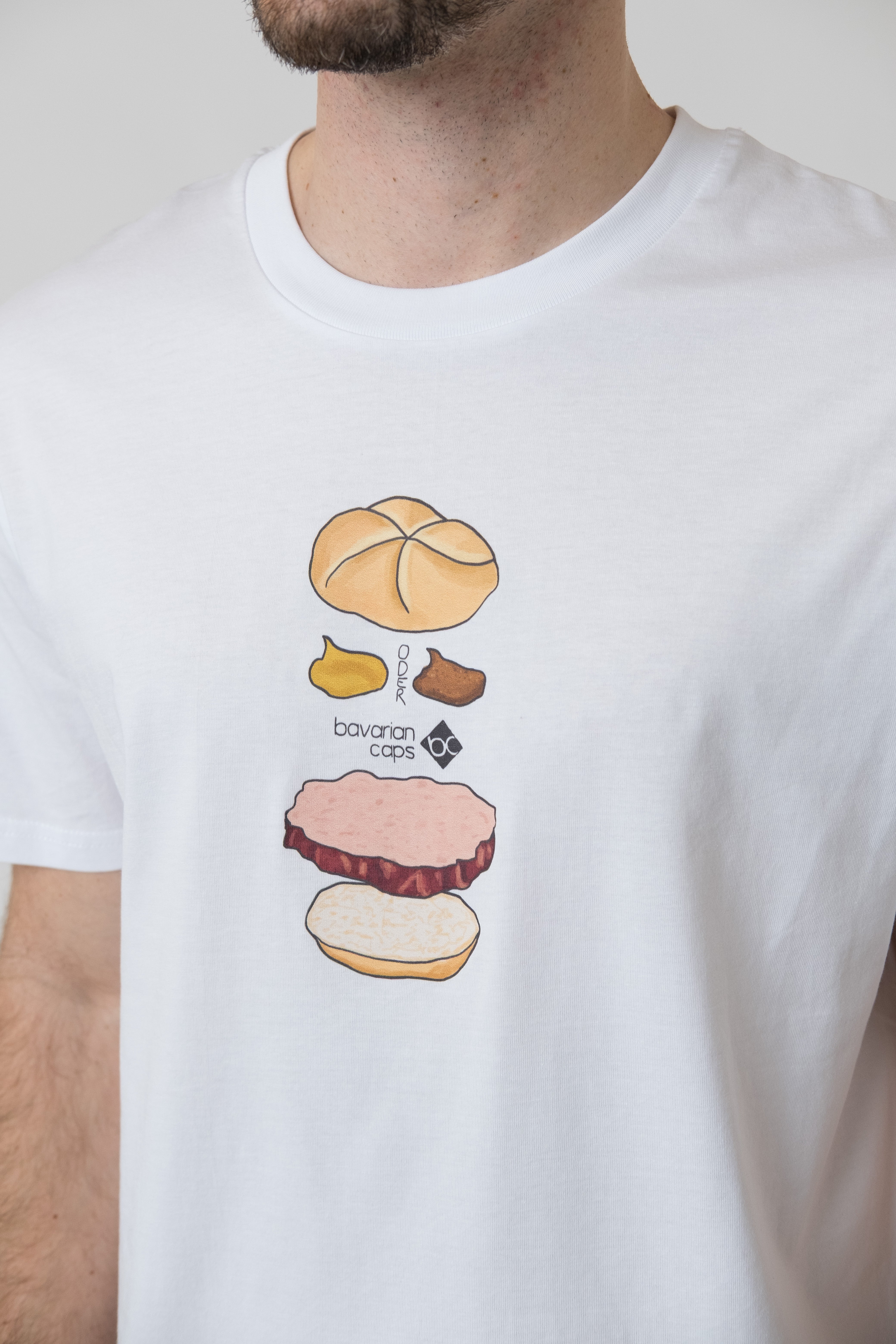 T-Shirt "Bavarian Burger" - weiß