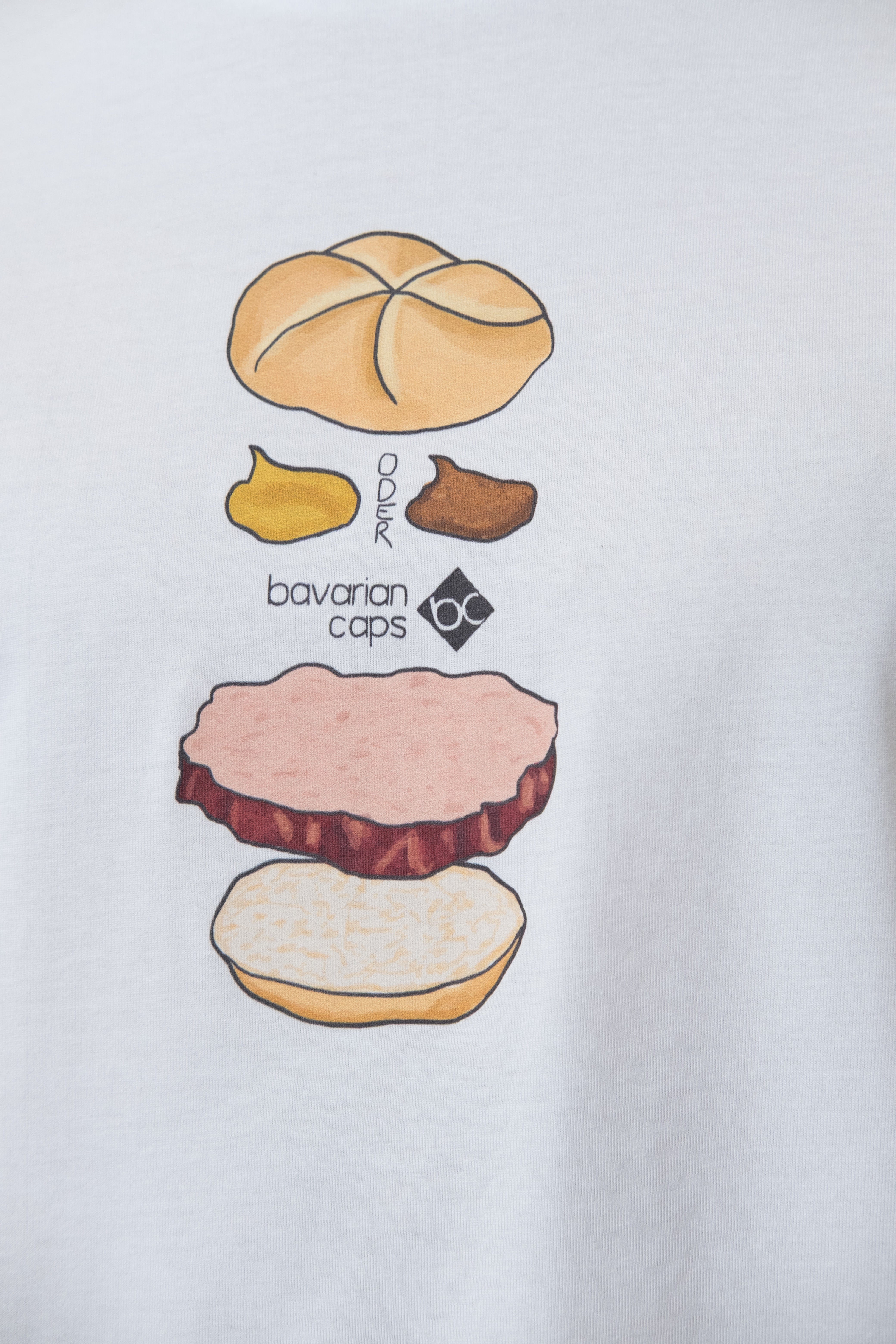 T-Shirt "Bavarian Burger" - weiß