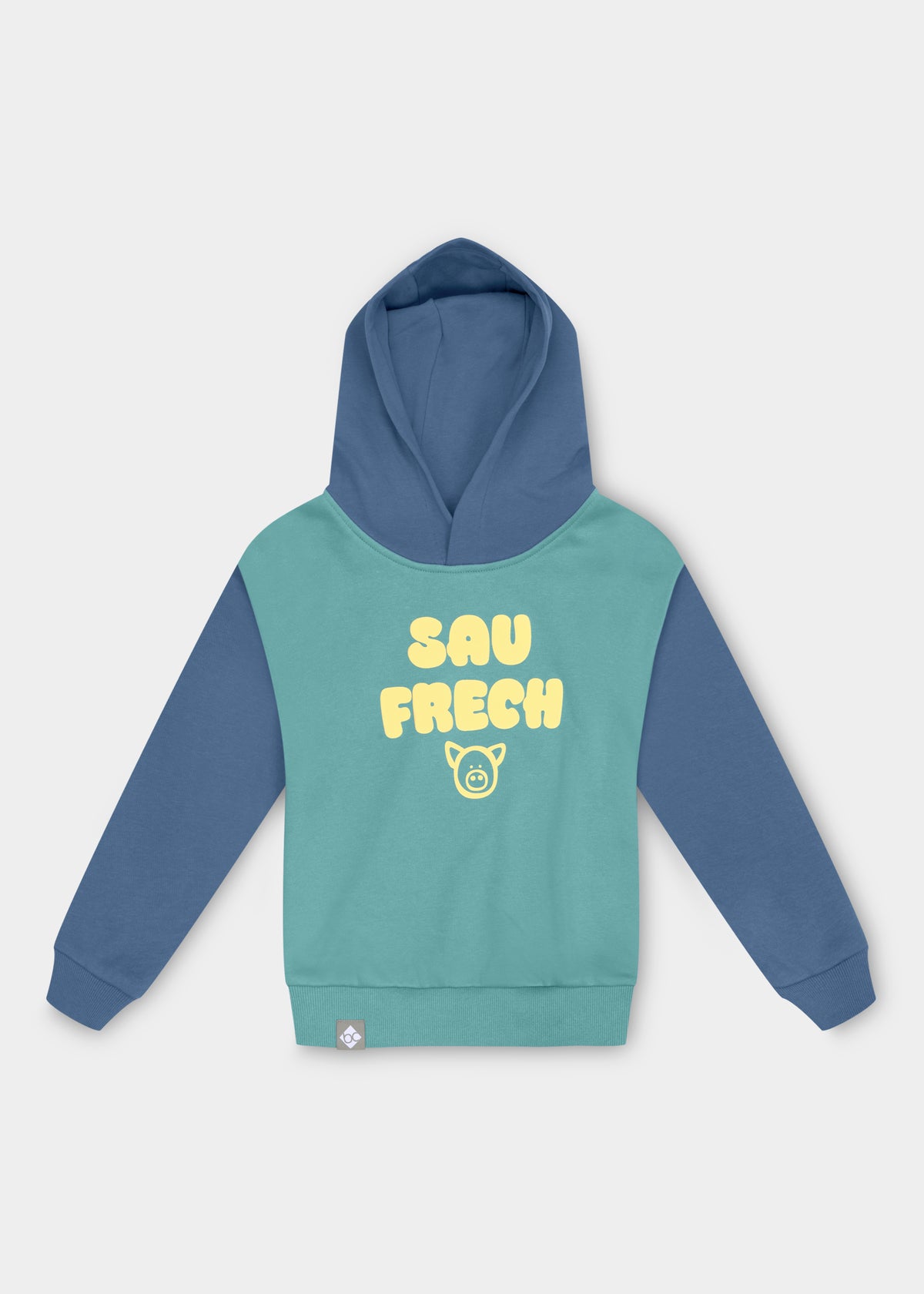 Hoodie "Saufrech" türkis/blau (Kleinkinder)