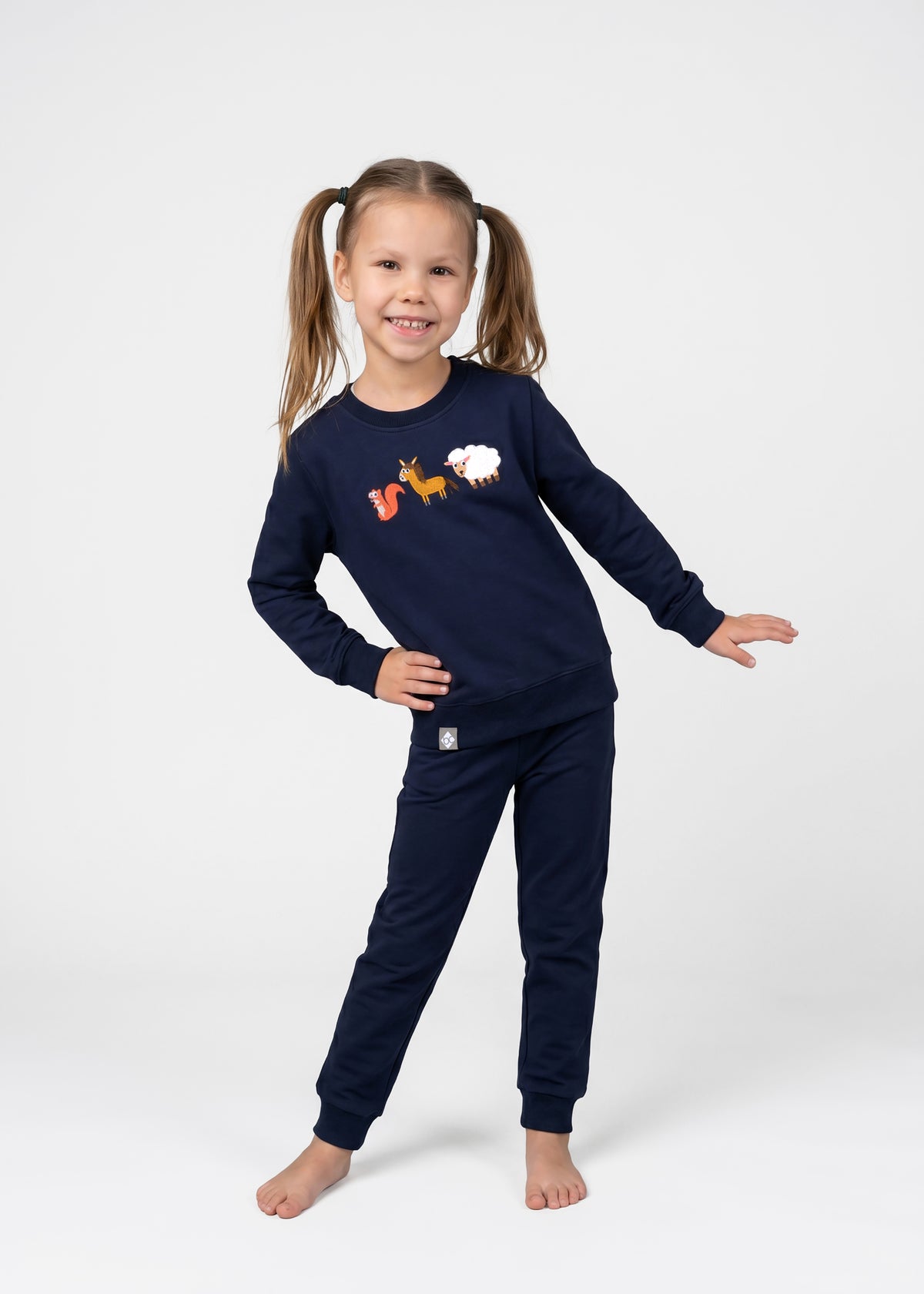 Sweater "Tierfest" - dunkelblau (Kleinkinder)