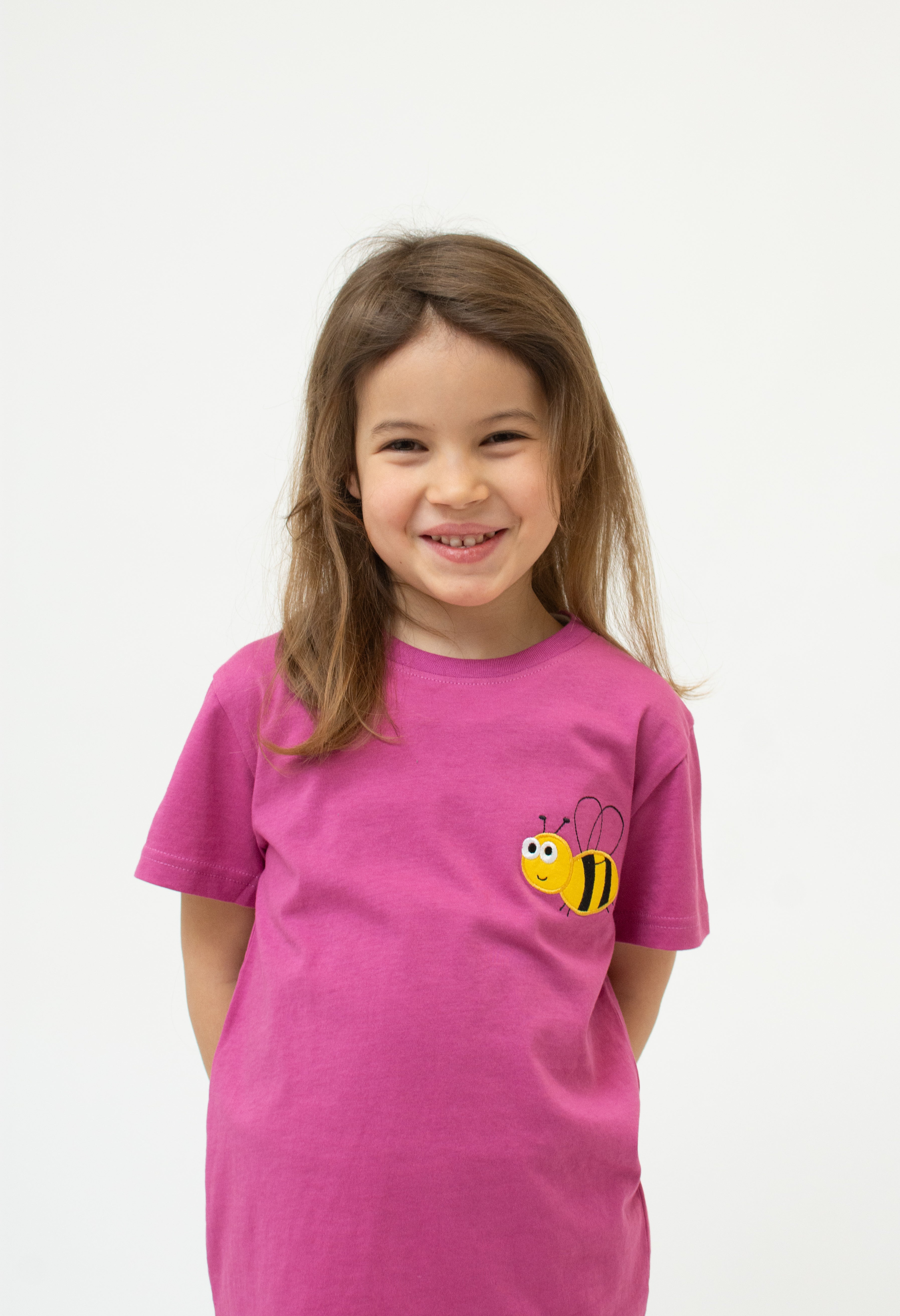 T-Shirt "Biene" - beere (Kinder)