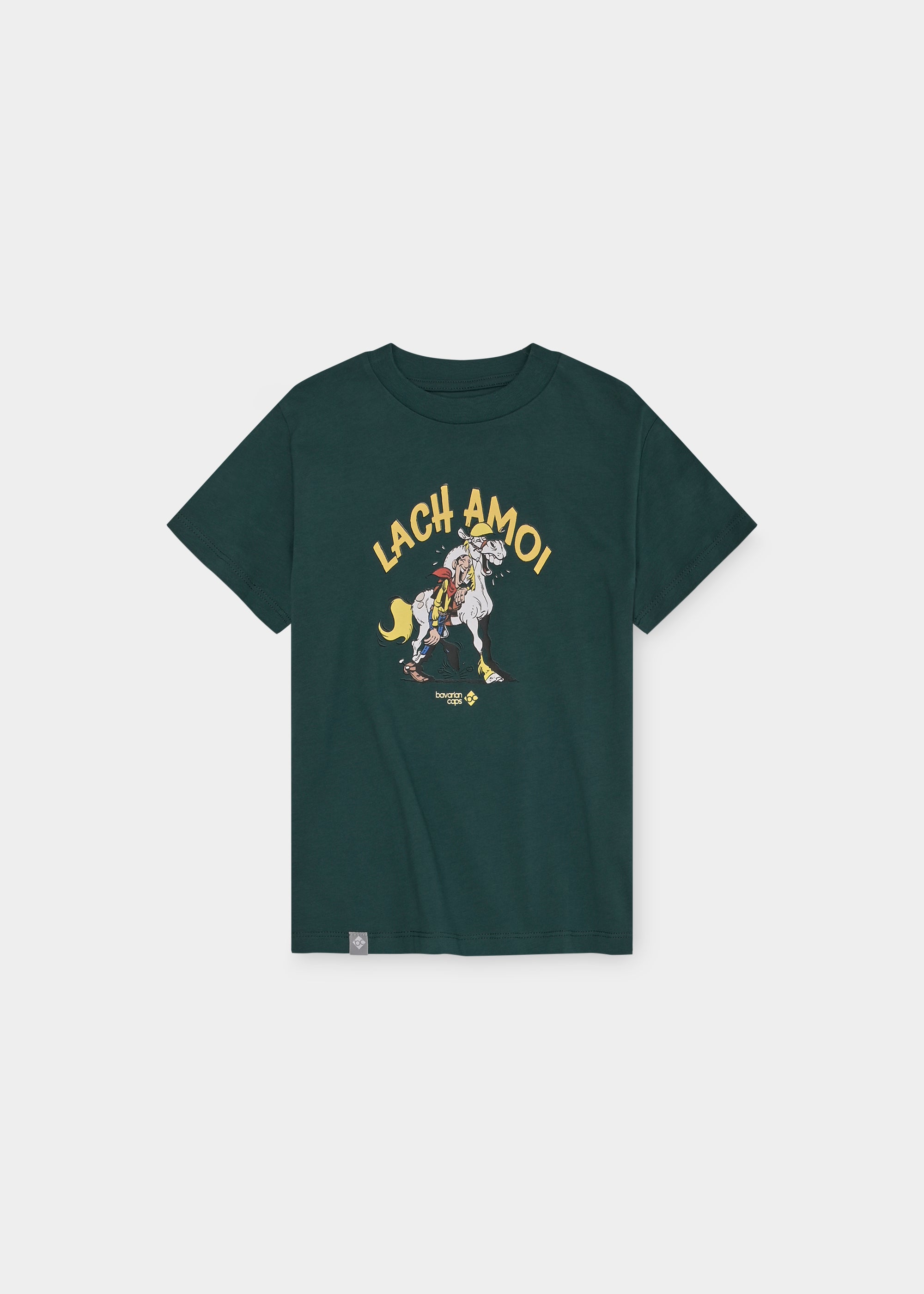 T-Shirt "Lucky Luke: Lach amoi" - dunkelgrün (Kinder)