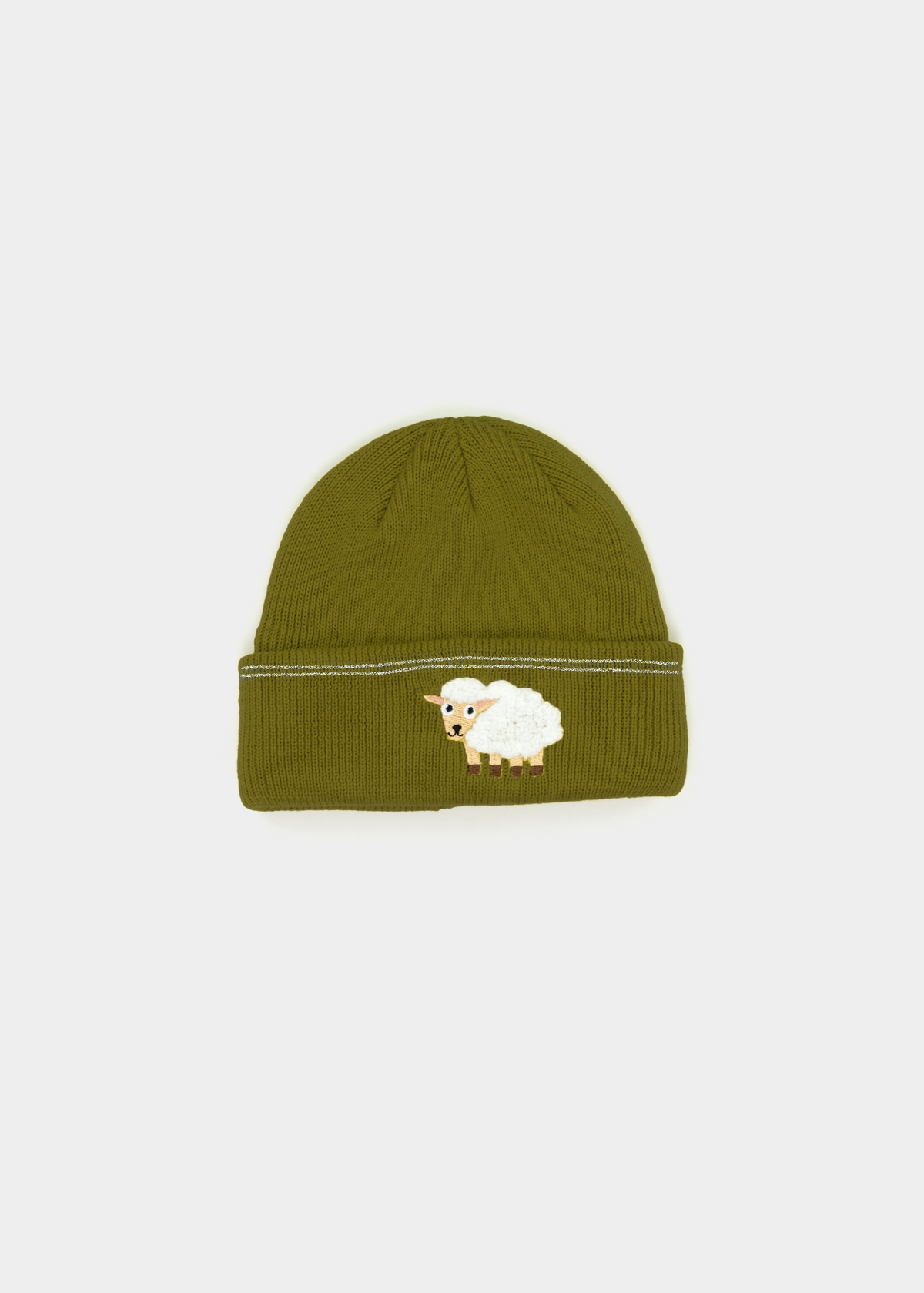 Kleinkinder Stick-Haum "Schaf" - khaki