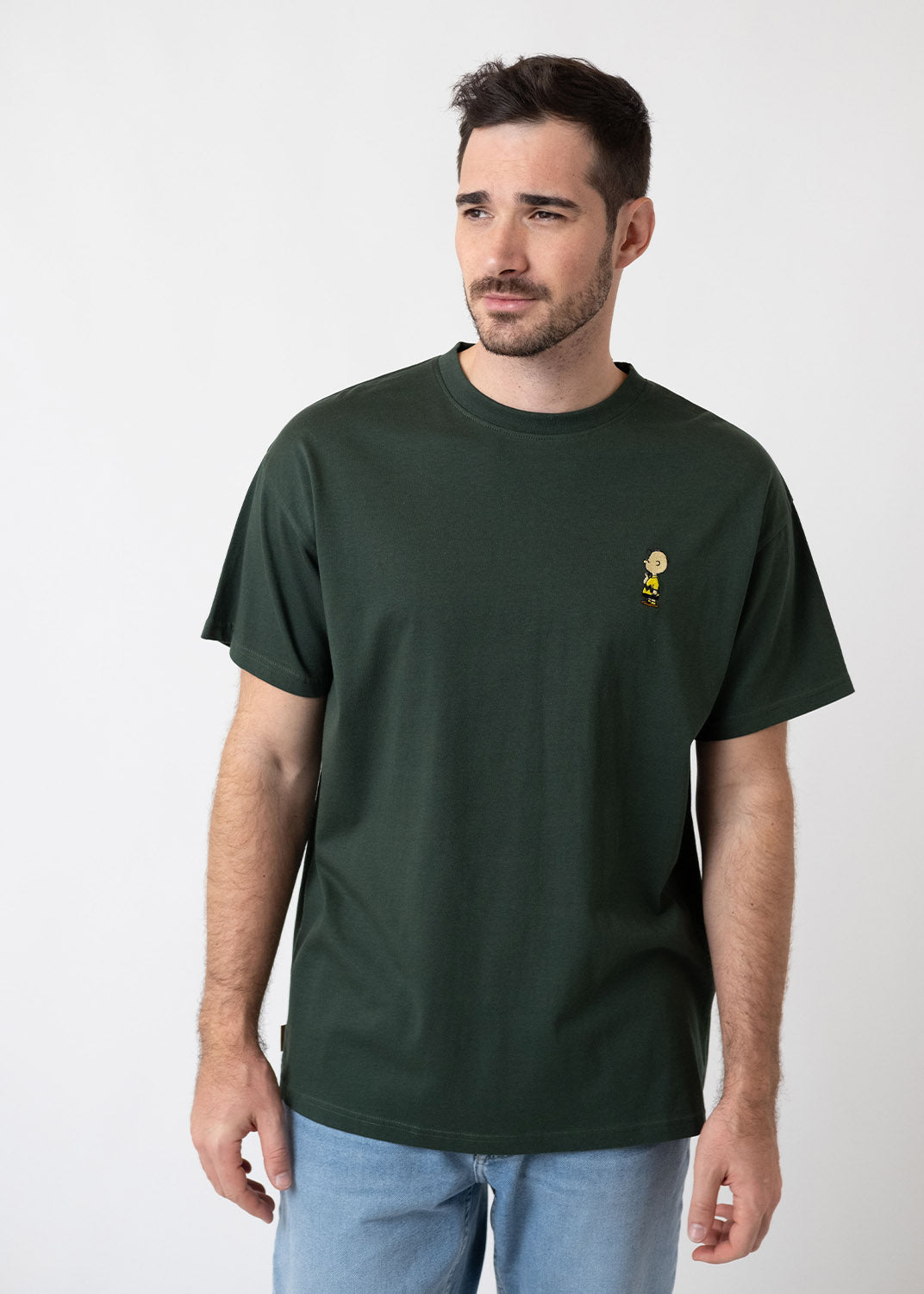 T-Shirt "Peanuts: Na, Merce" - dunkelgrün