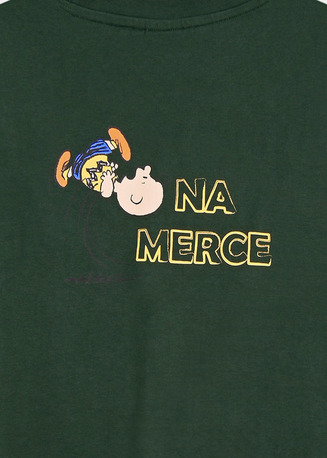T-Shirt "Peanuts: Na, Merce" - dunkelgrün
