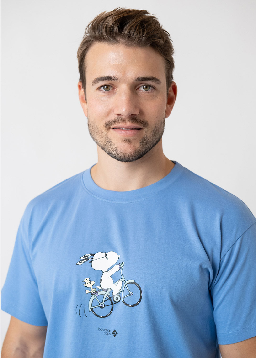 T-Shirt "Peanuts: Radln" - blau