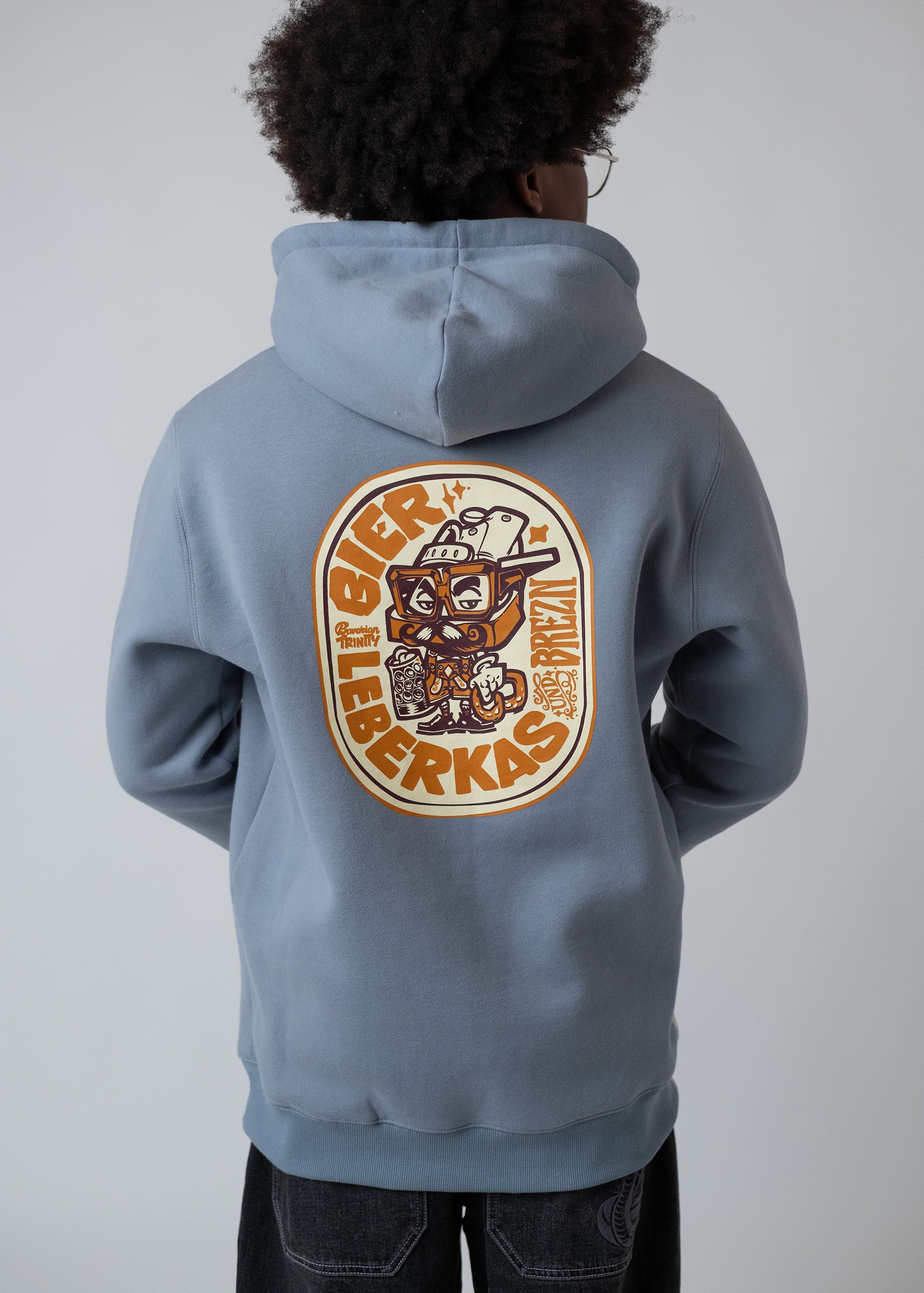 Hoodie "Bavarian Trinity" - blaugrau