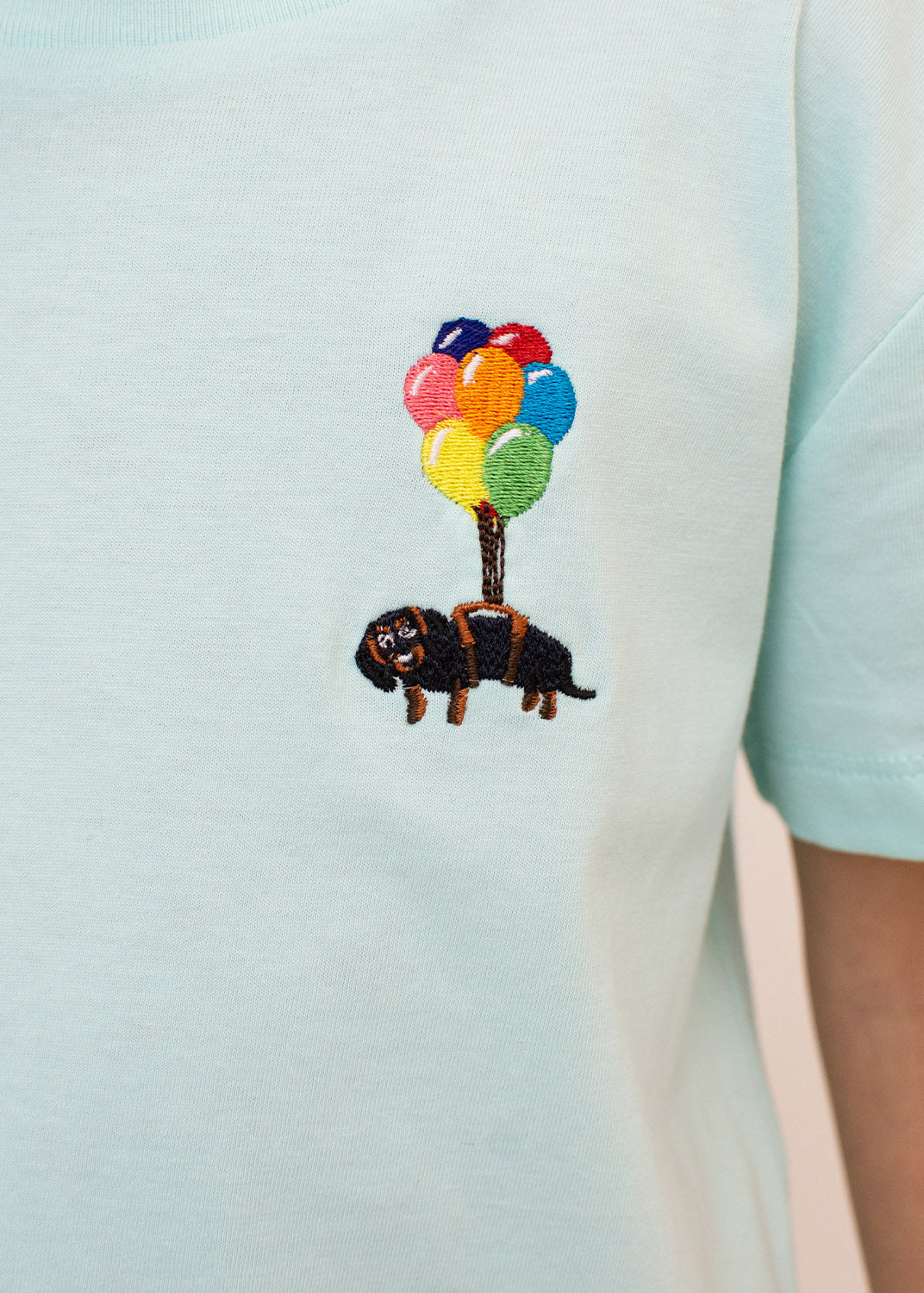 T-Shirt "Dackelexpress" - hellblau (Kinder)