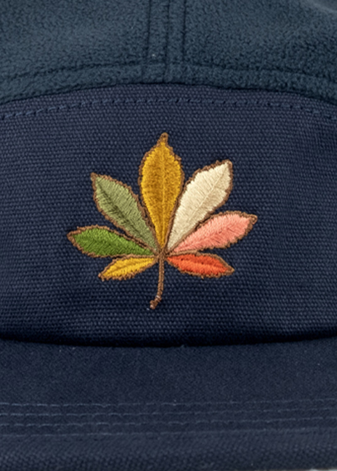 Cap "Kastanienlaub" - blaugrün (5-Panel)