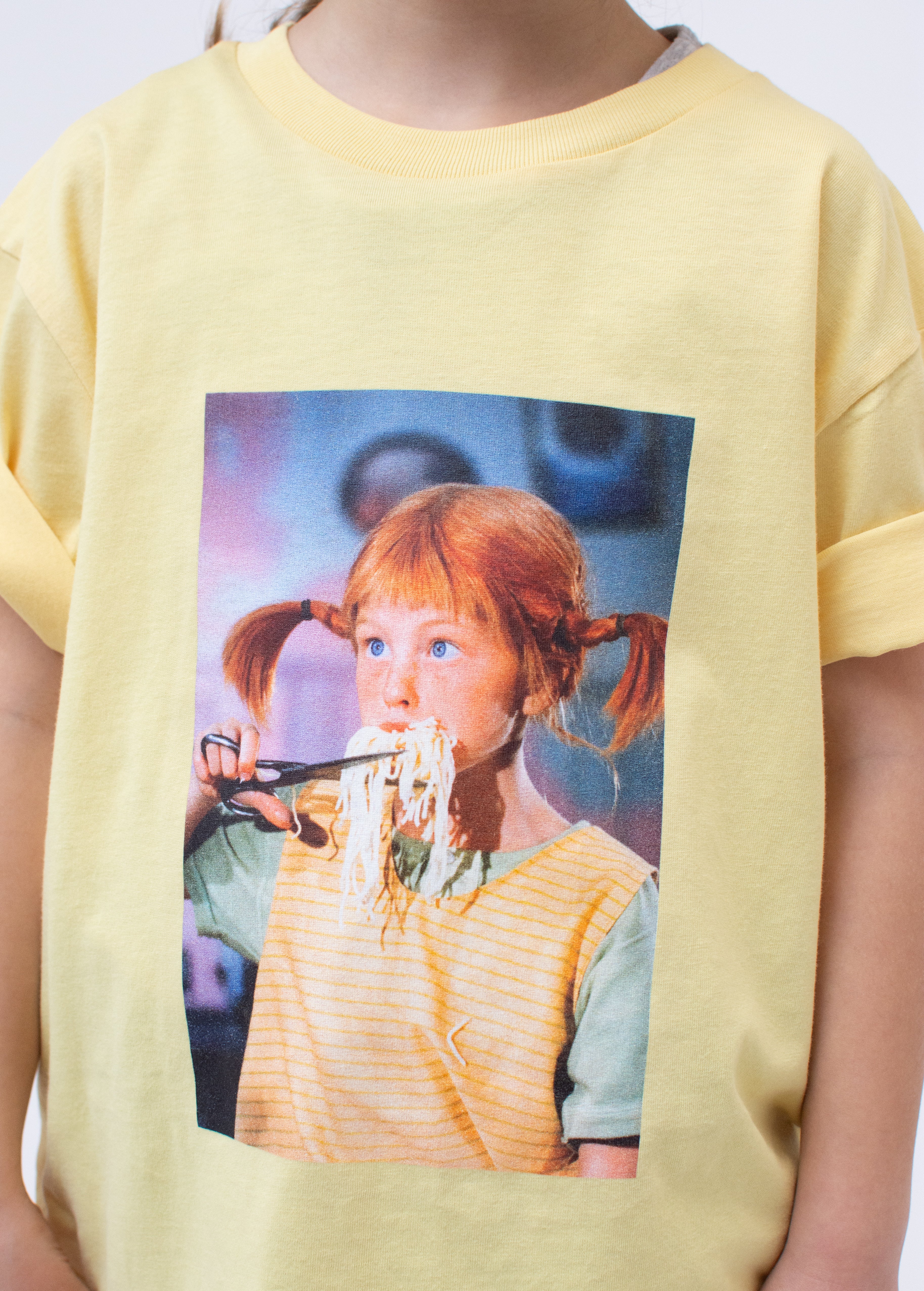 T-Shirt "Nudelparty" - gelb (Kinder)