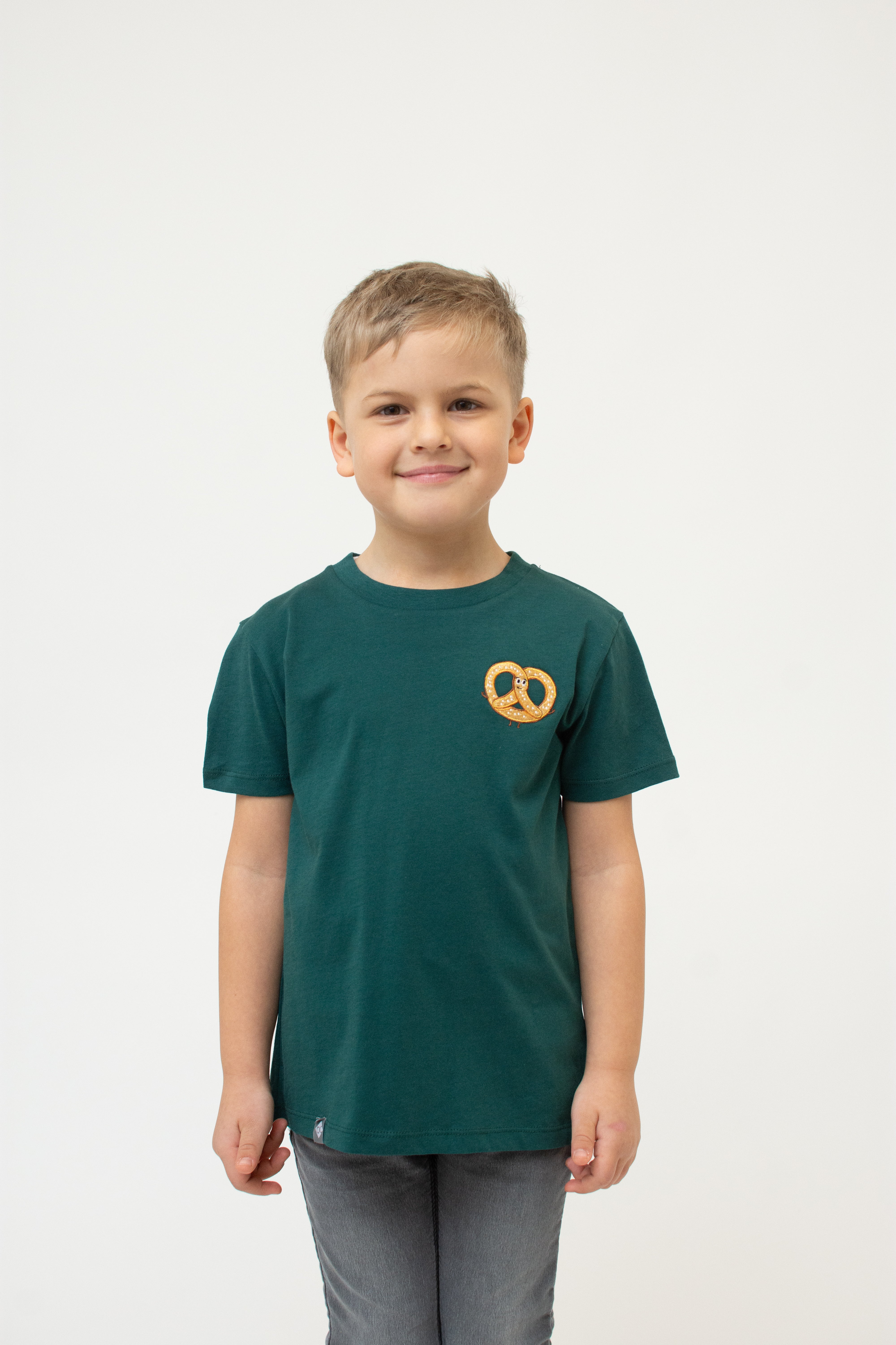 T-Shirt "Breze" - dunkelgrün (Kinder)