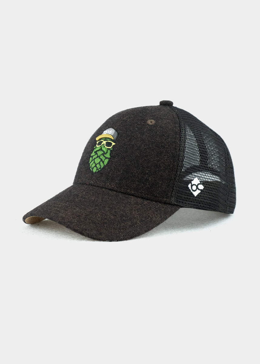 Cappellino Bavarian Caps Modello Hopfinator - Colore Marrone Scuro, 60% Cotone 40% Poliestere - 2