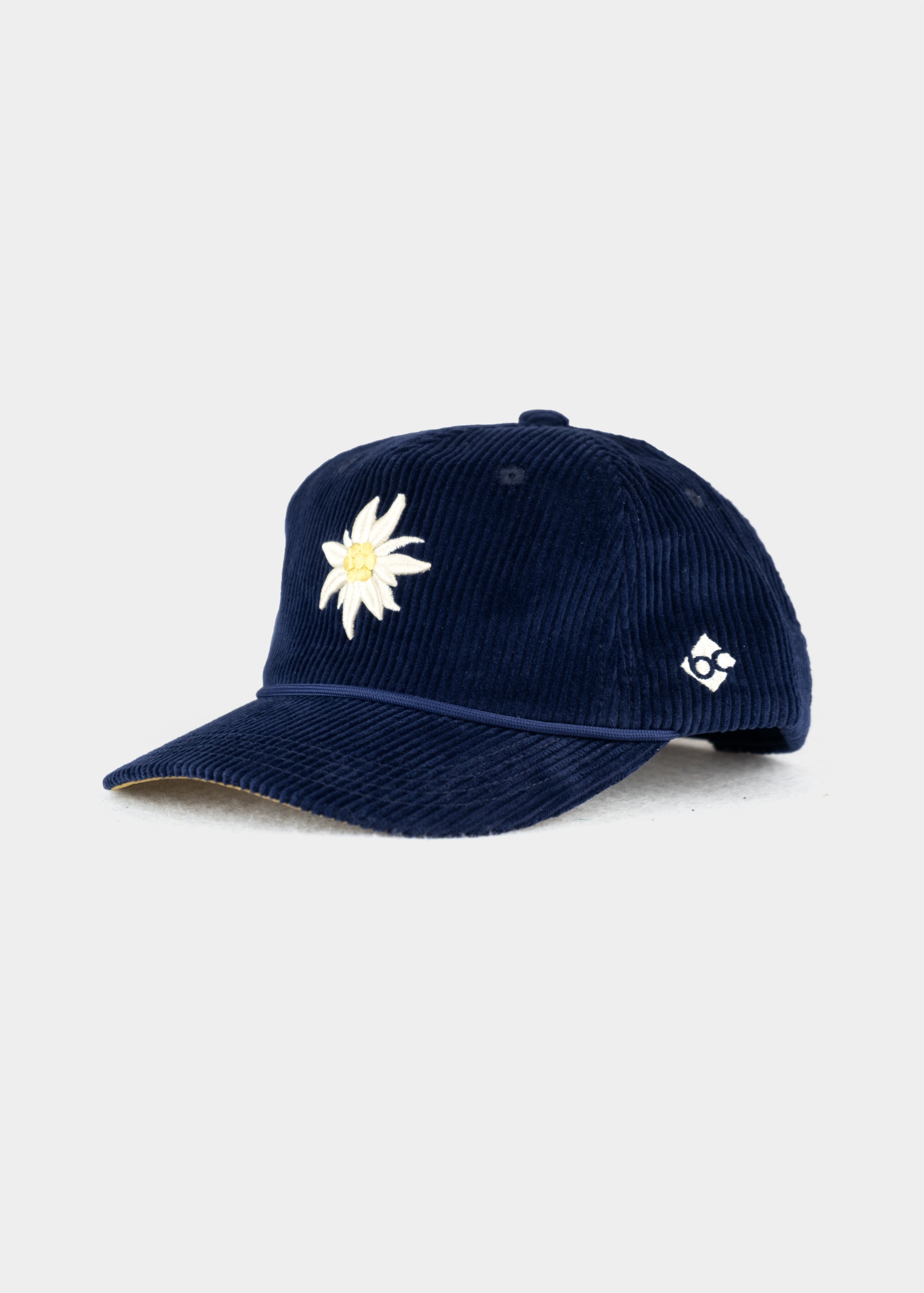 Cap "Edelweiß Kord" - dunkelblau (Halfcurved)