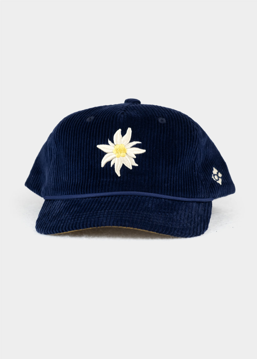 Cap "Edelweiß Kord" - dunkelblau (Halfcurved)