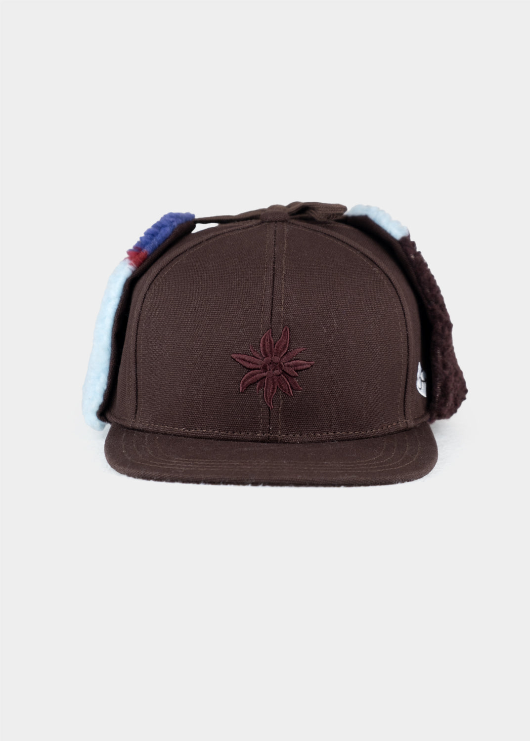 Cap "Edelweiß: Alpenglühen" - dunkelbraun/multi (Wintercap)