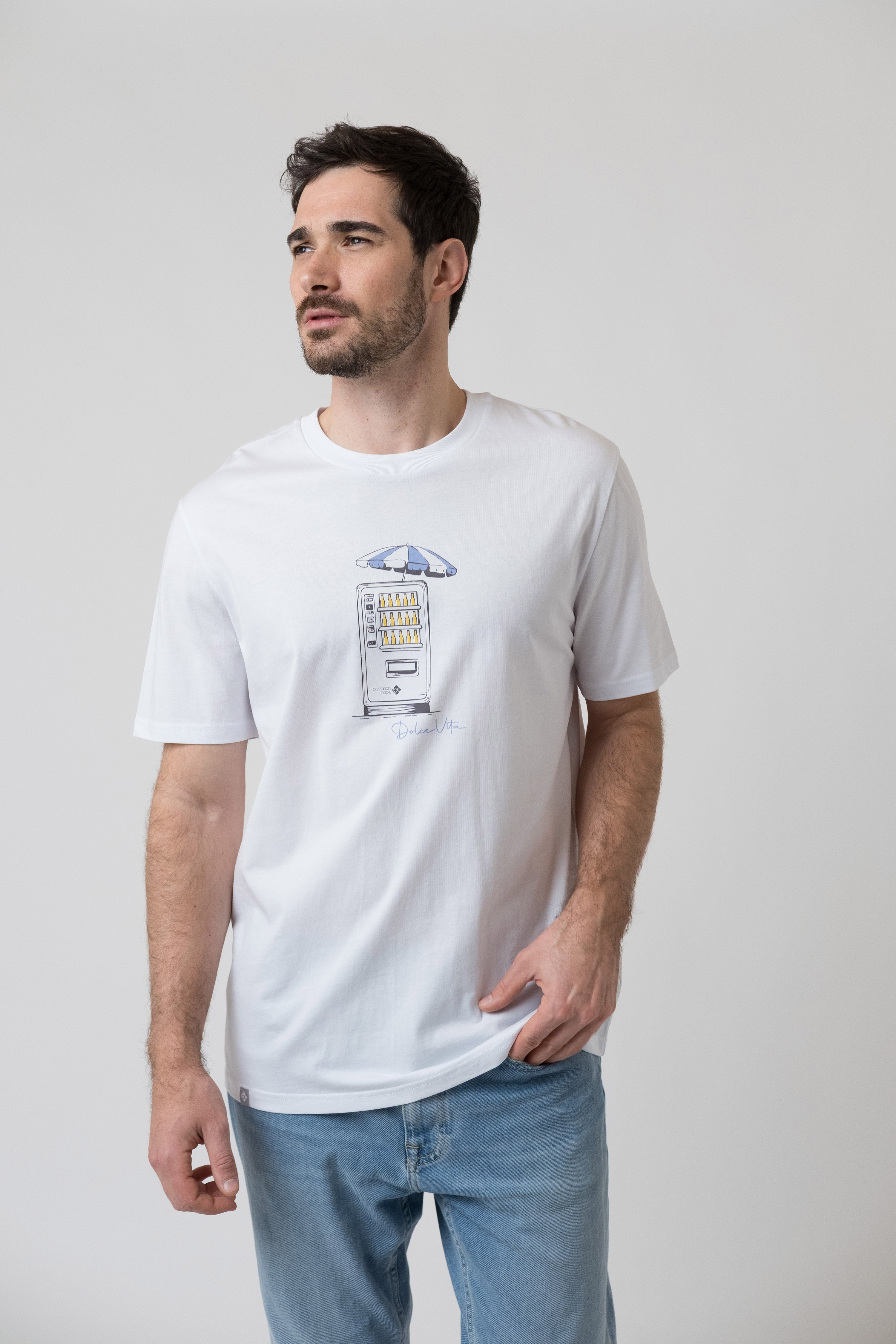 T-Shirt "Bierautomat" - weiß