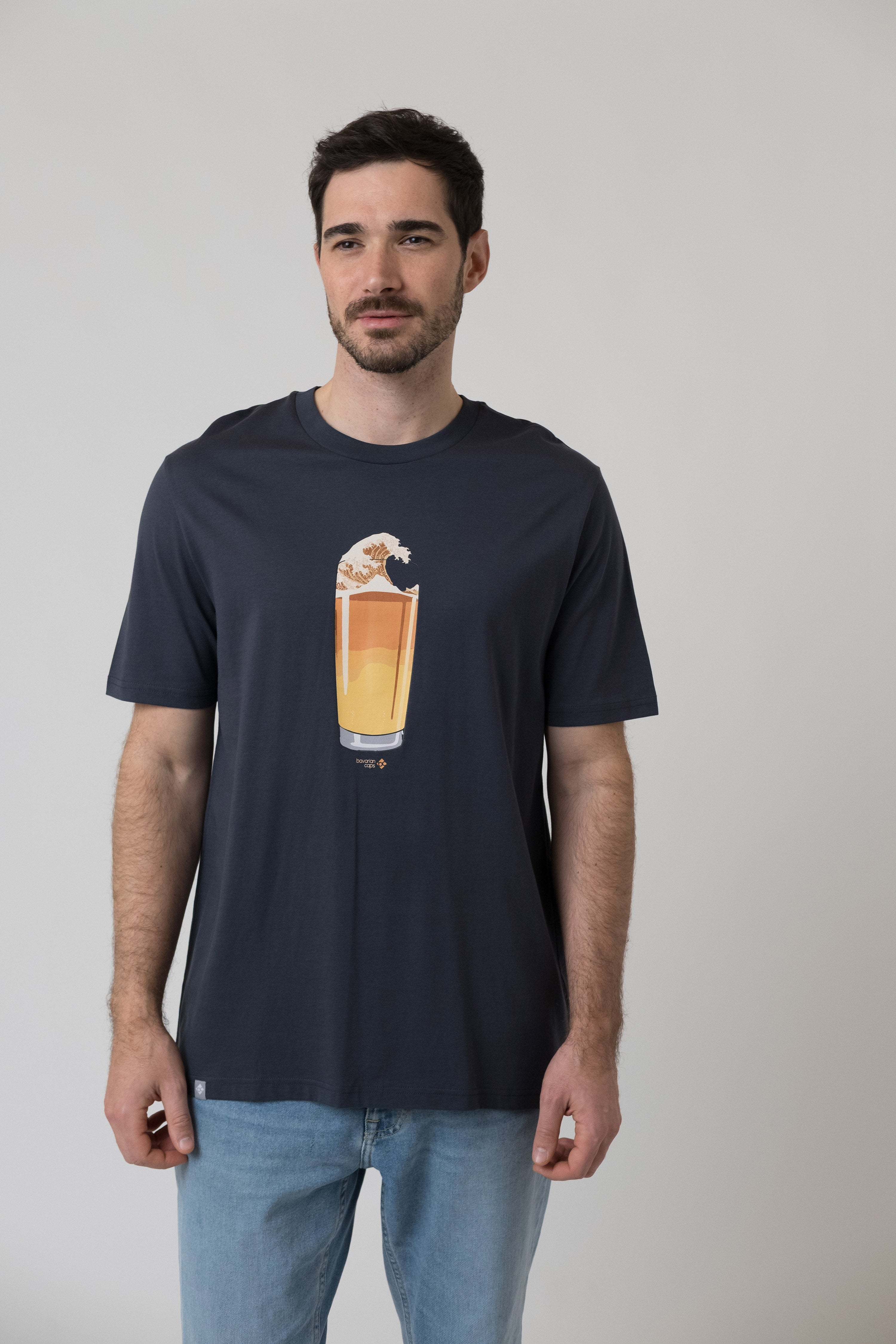 T-Shirt "Bierwelle" - schwarz