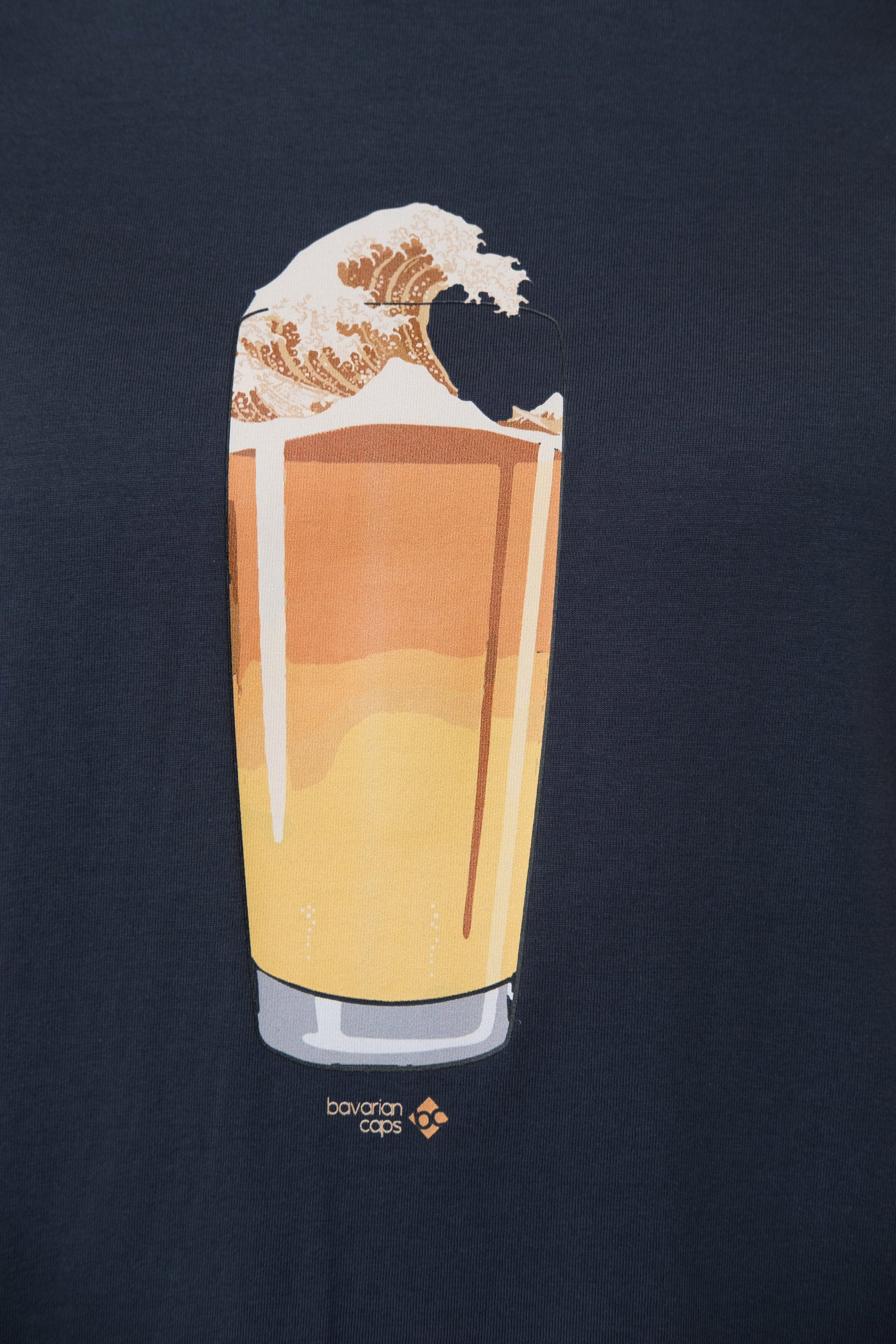 T-Shirt "Bierwelle" - schwarz