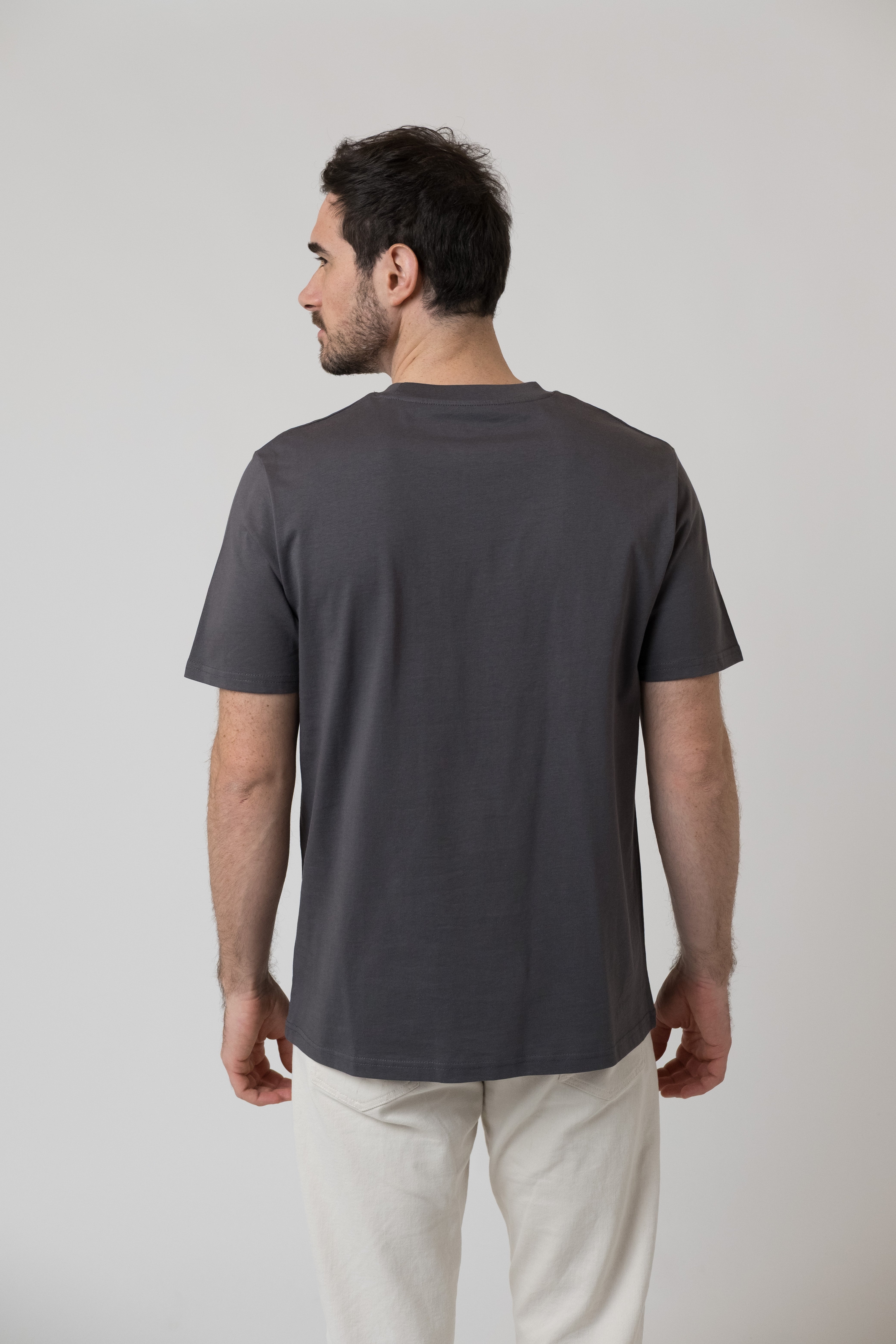 T-Shirt "Gustl Briefmarke" - dunkelgrau