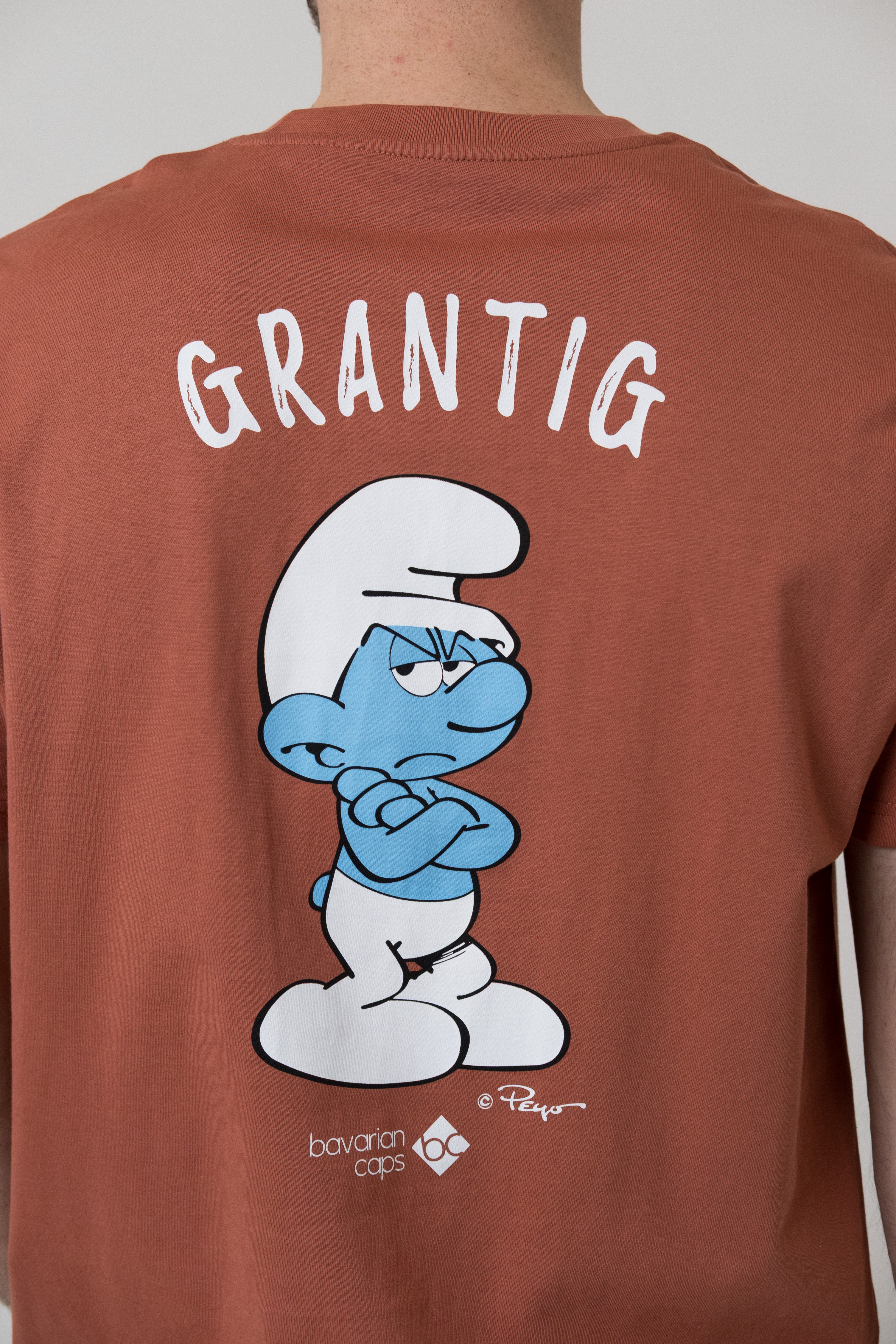 T-Shirt "Grantler Klub: Muffi" - rotbraun