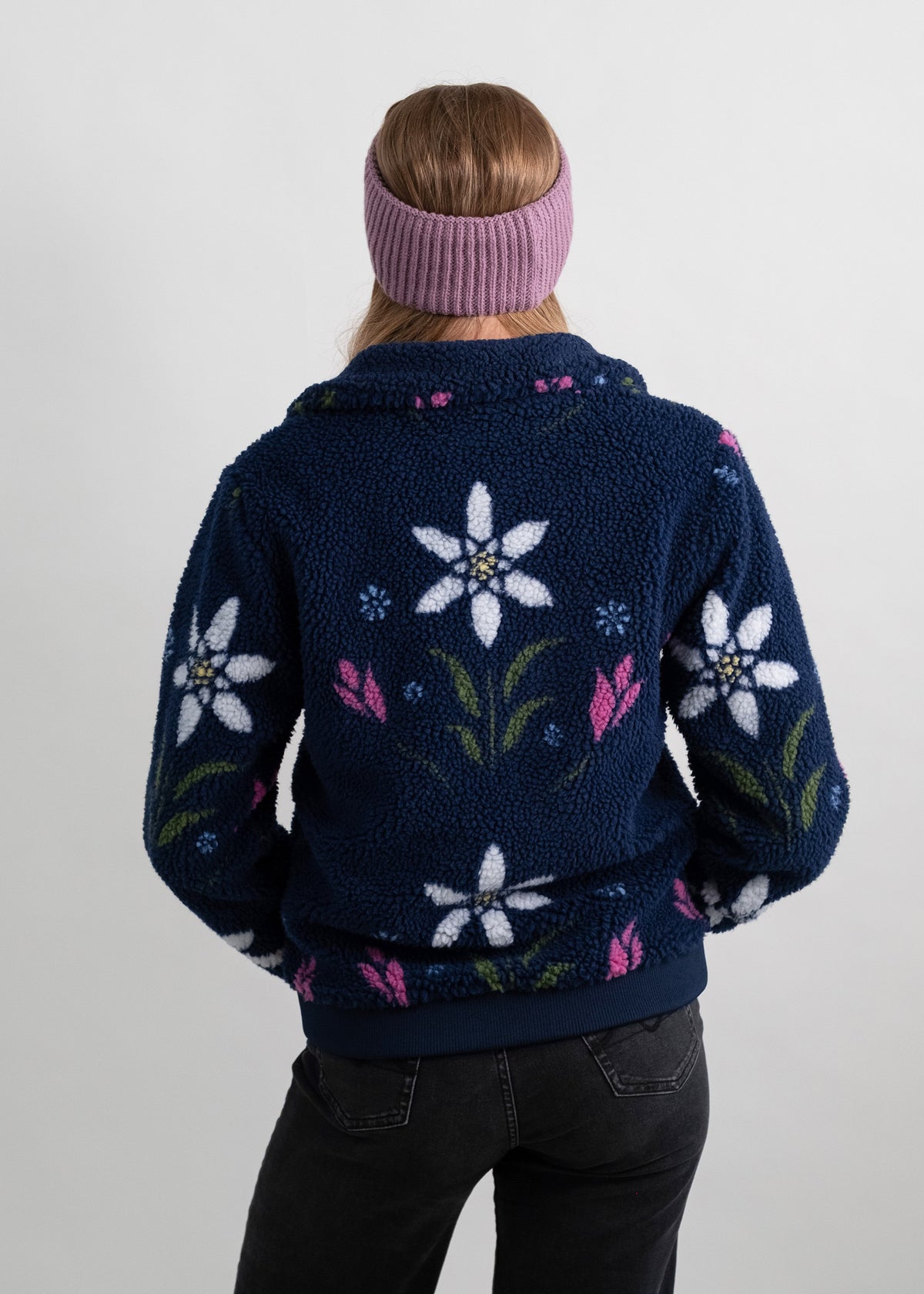Teddy Blouson "Eisblume" - marine